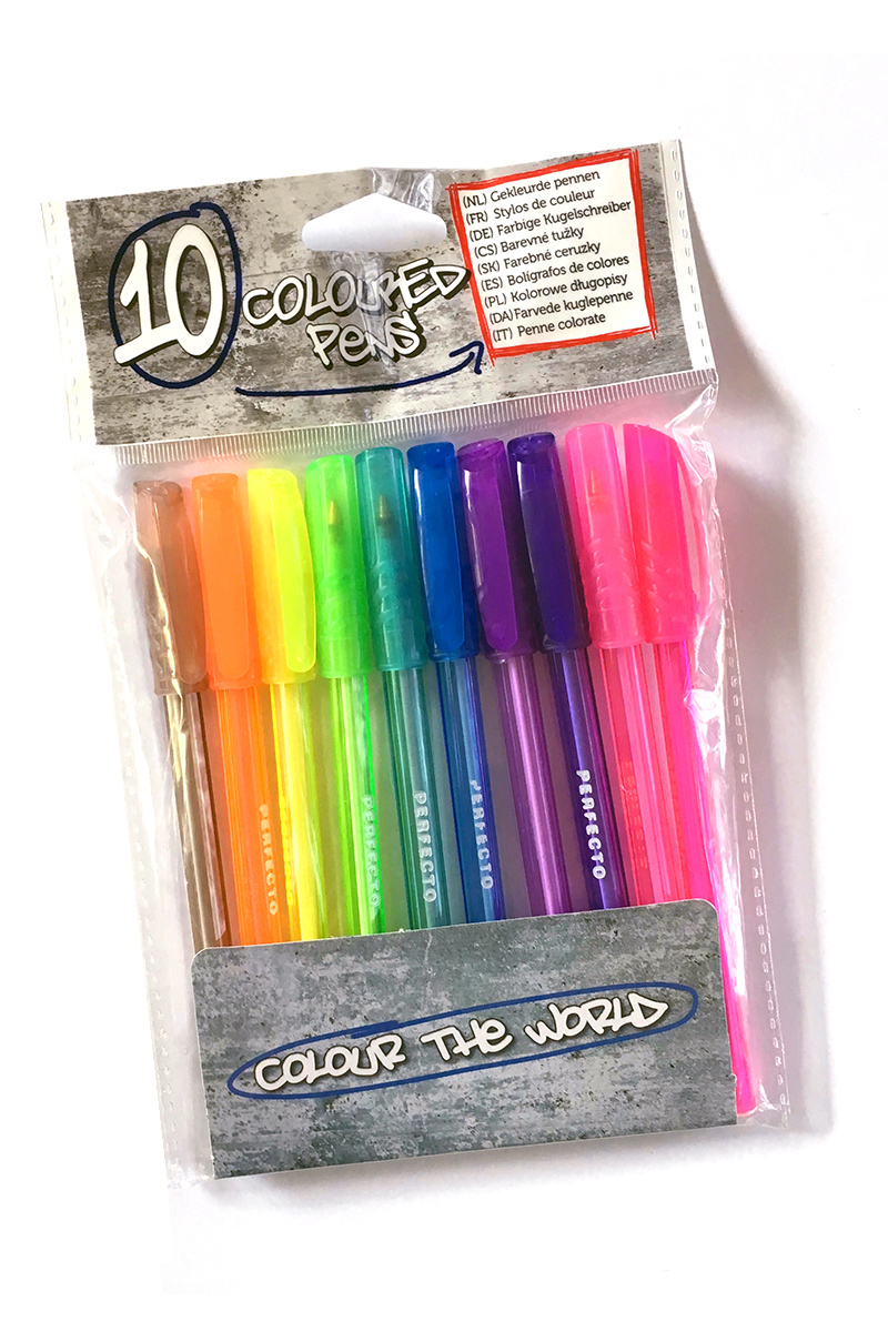 2 x Rainbow Crystal Yellow Ballpoint Pens Black Ink 145mm Long Free Post! 