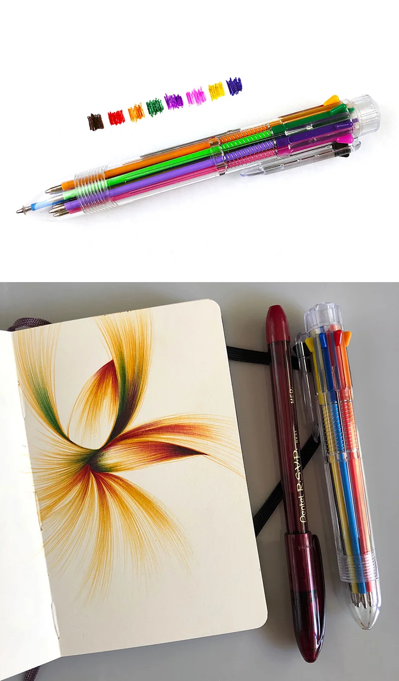 The yellow in the Paperchase 8-in-1 pen is warm and golden.