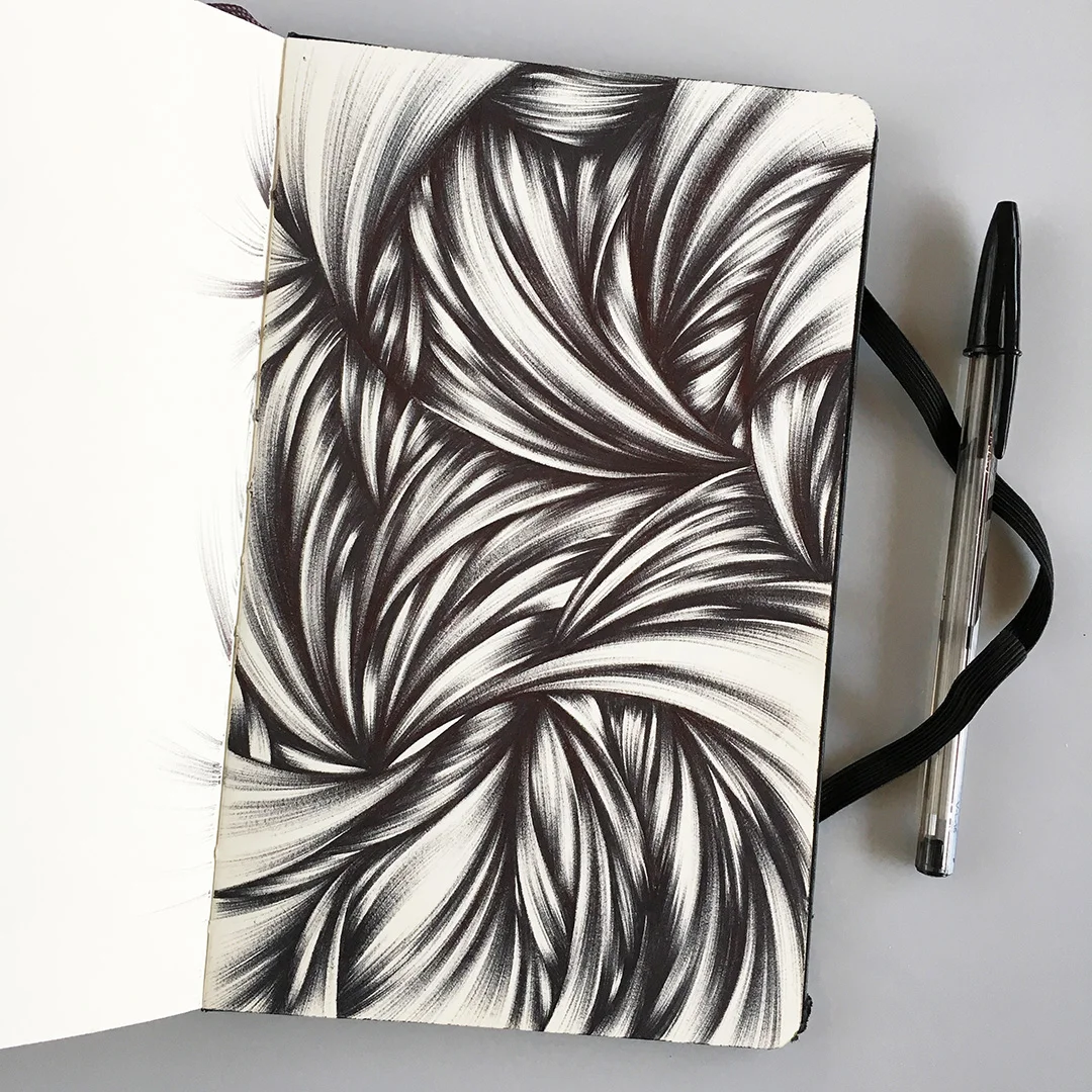 My Illinois state print started as this drawing in my sketchbook.