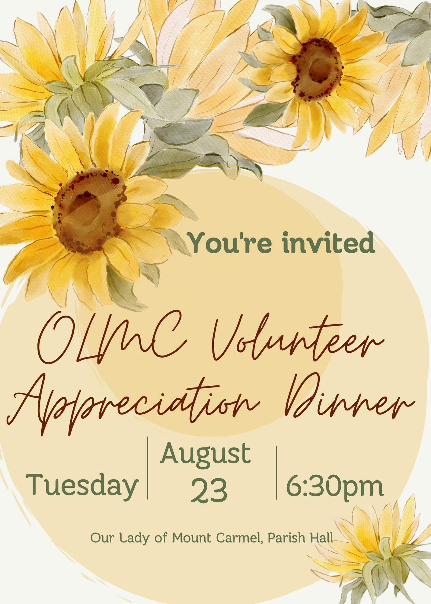 Volunteer Appreciation Dinner August 23, 2022