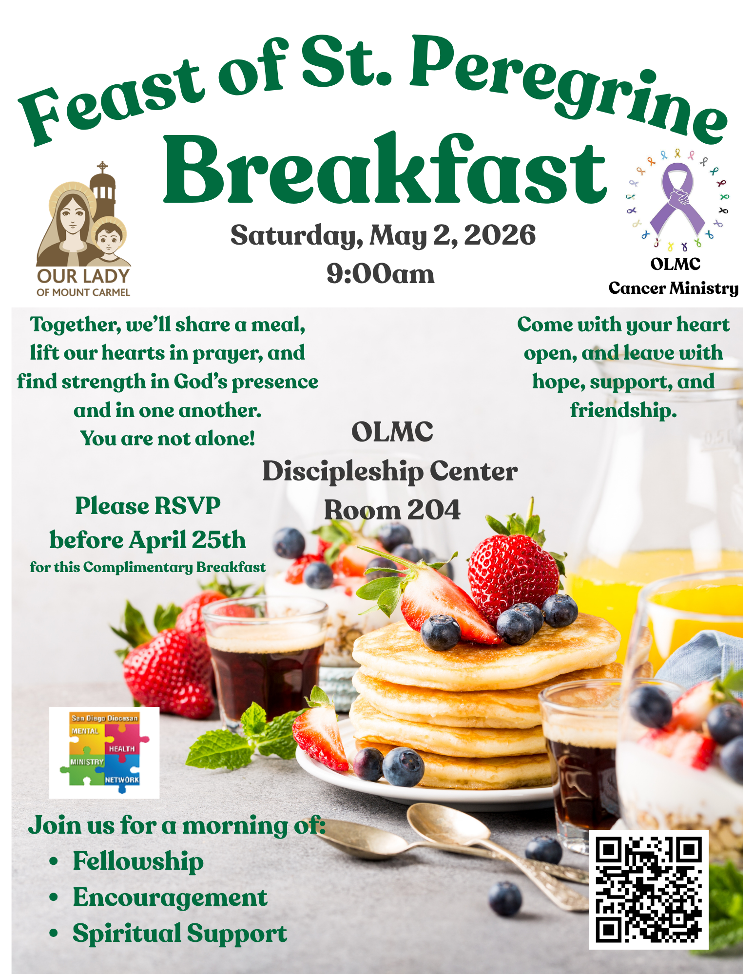 “Feast of St. Peregrine” Cancer Ministry Breakfast