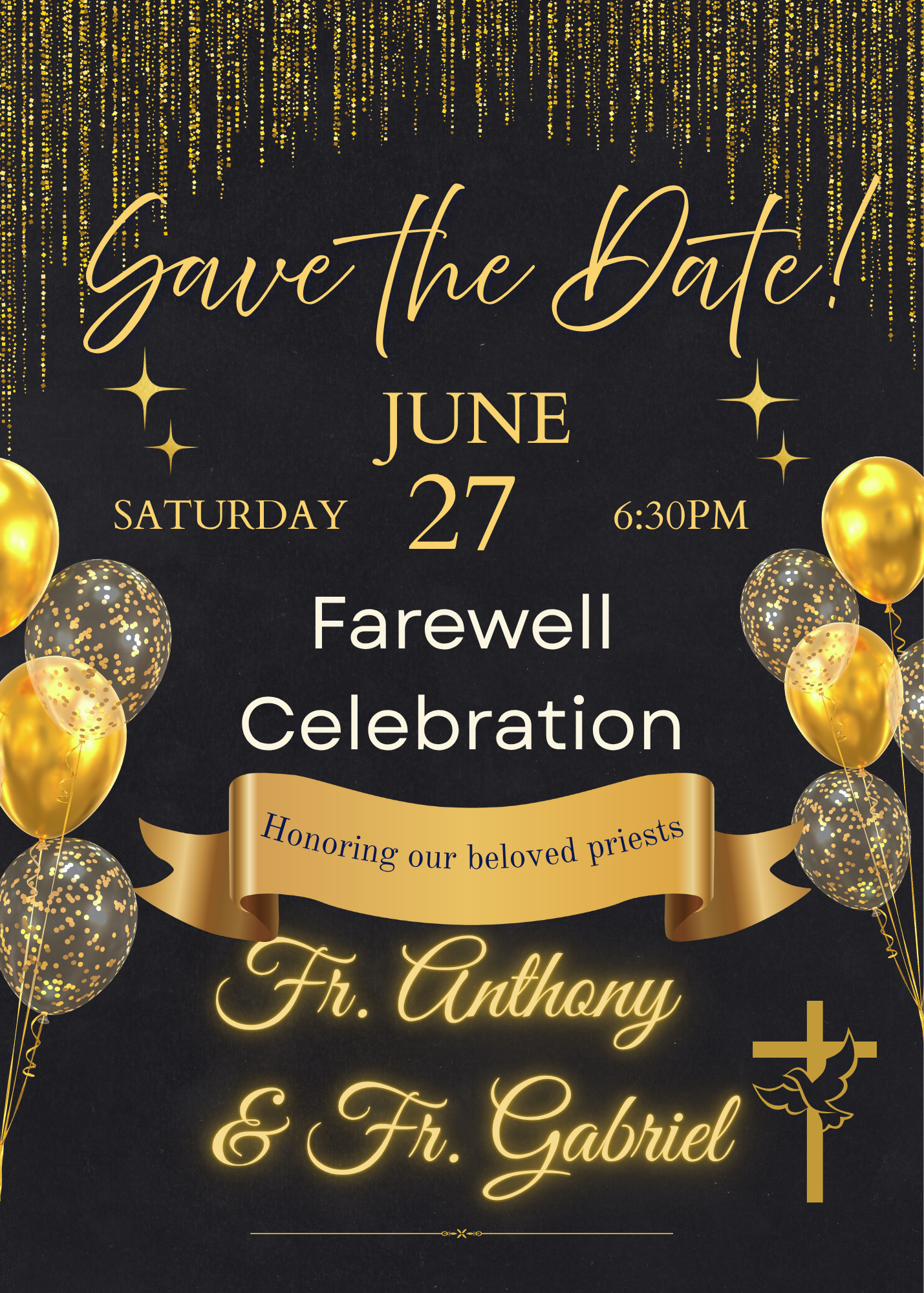 SAVE-THE-DATE! Farewell Celebration for Fr. Anthony &amp; Fr. Gabriel
