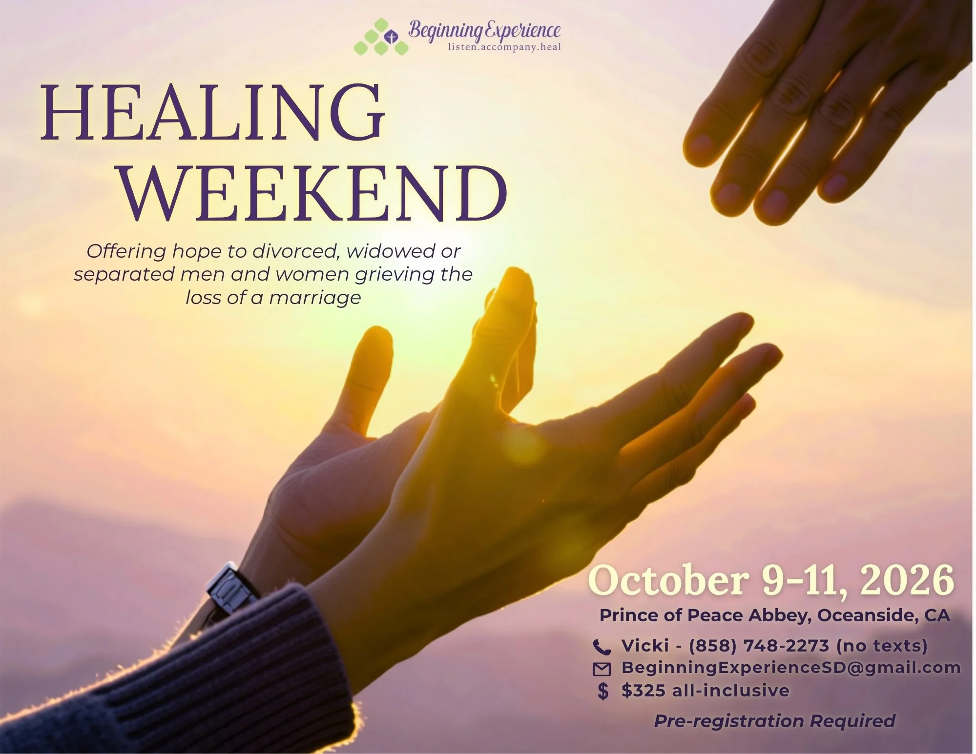 Beginning Experience: October 9-11