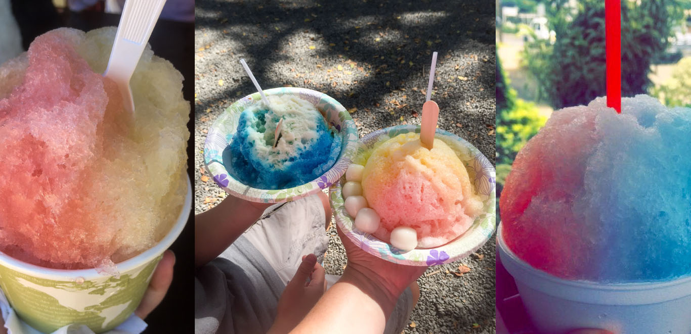 Tobi's Shave Ice in Pa'ia and Matsumoto Shave Ice in Hale'iwa, so refreshing! Guava, papaya and lilikoi combo was my go-to. There were at least a few flavors with natural coloring and flavors, like lilikoi. I wasn't sure whether I liked the mochi balls or not. Have you tried them? What do you think? Kind of like flavorless gum that takes on the flavor of the ice, the chewiness somewhat satisfying.