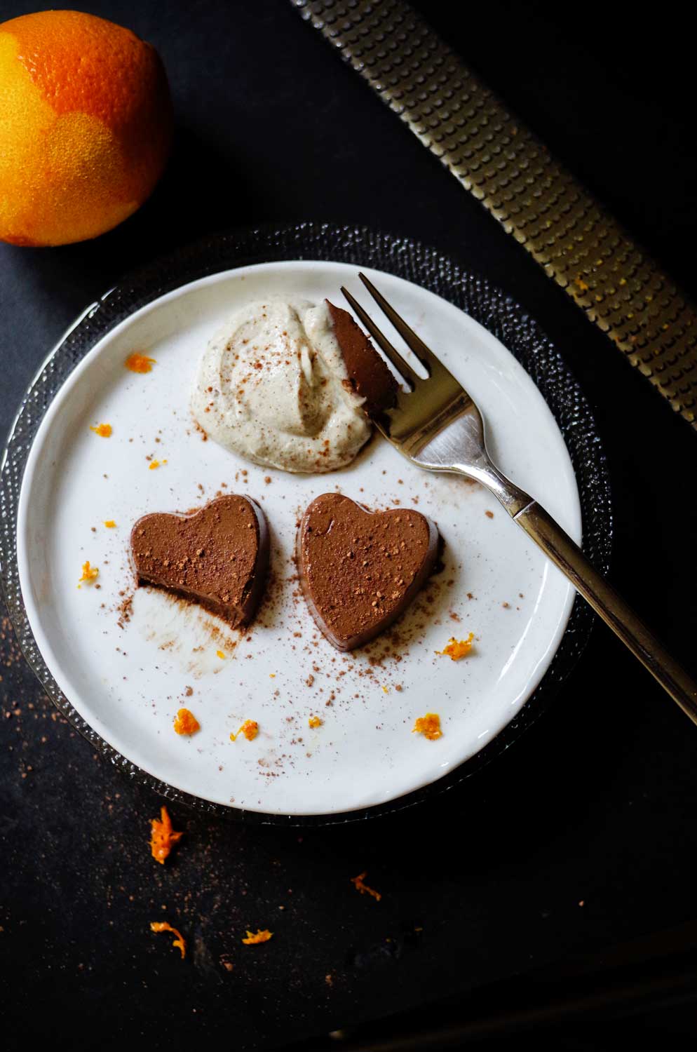 Refined Sugar-Free Chocolate Orange Semifreddo with Sweet Cashew Cream