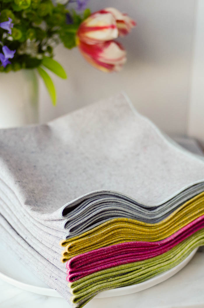 Napkins in a variety of colors available in the Beautiful Ingredient Handmade Shop.