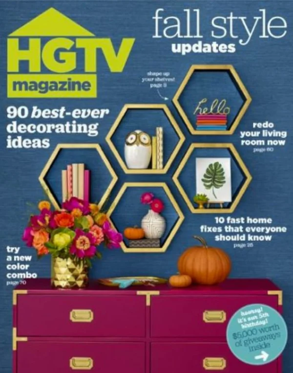 Check out the current issue of HGTV magazine, page 153
