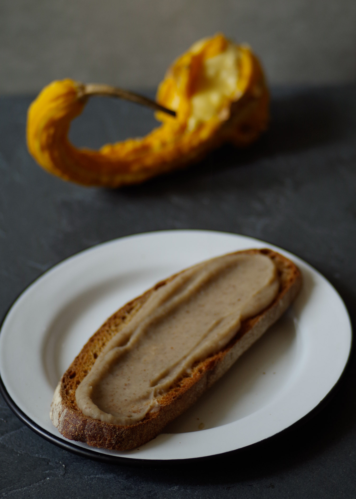 Rosemary Sage White Bean Puree, delicious on toast.