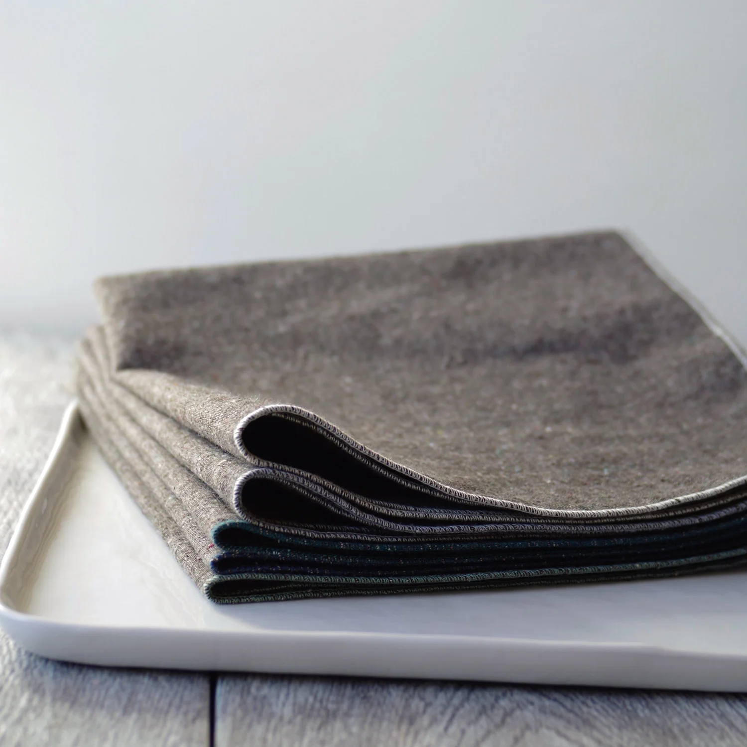 Beautiful Ingredient Handmade napkins in Granite, ideal for the holidays!