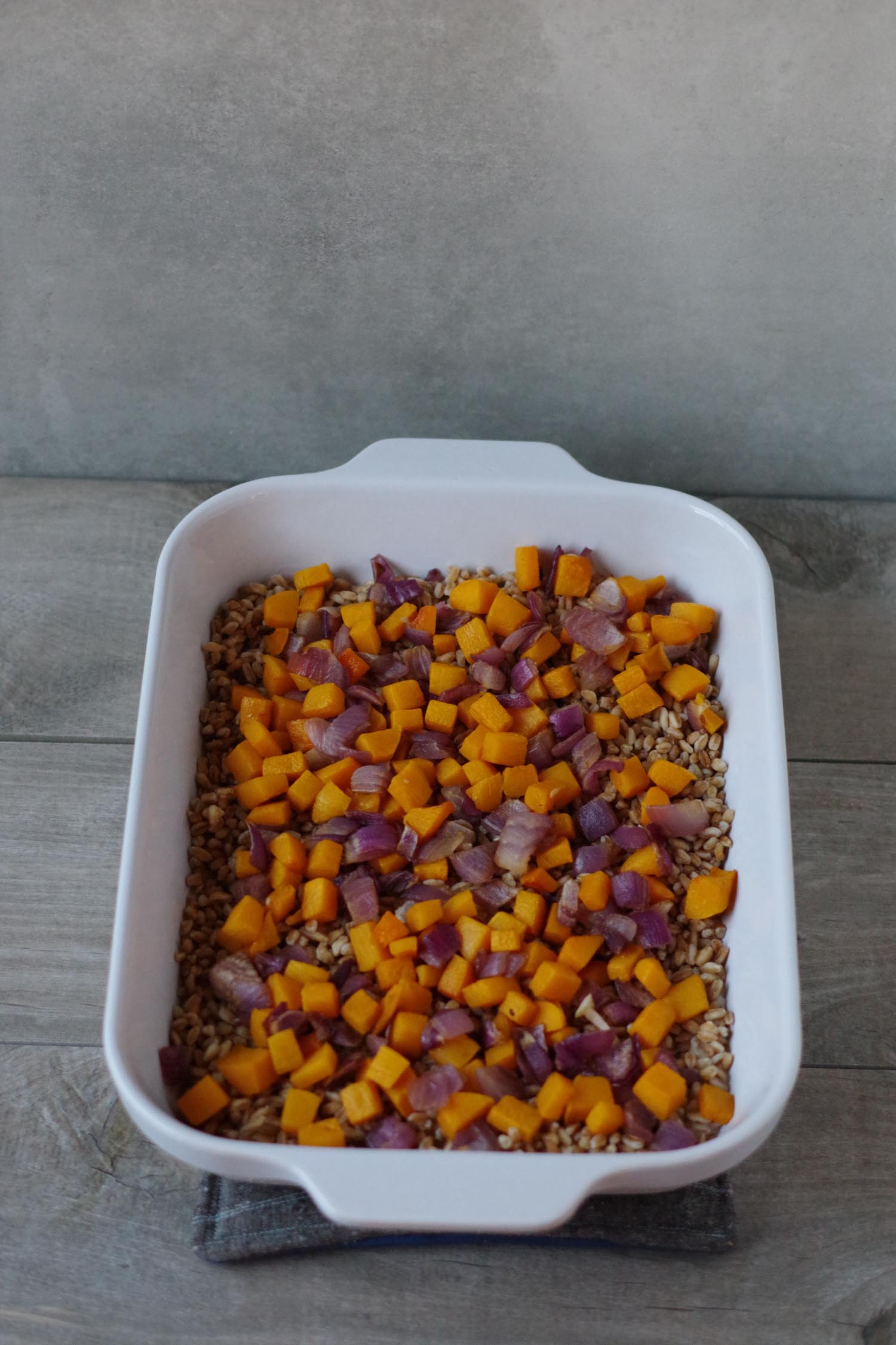 Layer 3: Roasted Butternut Squash &amp; Red Onion