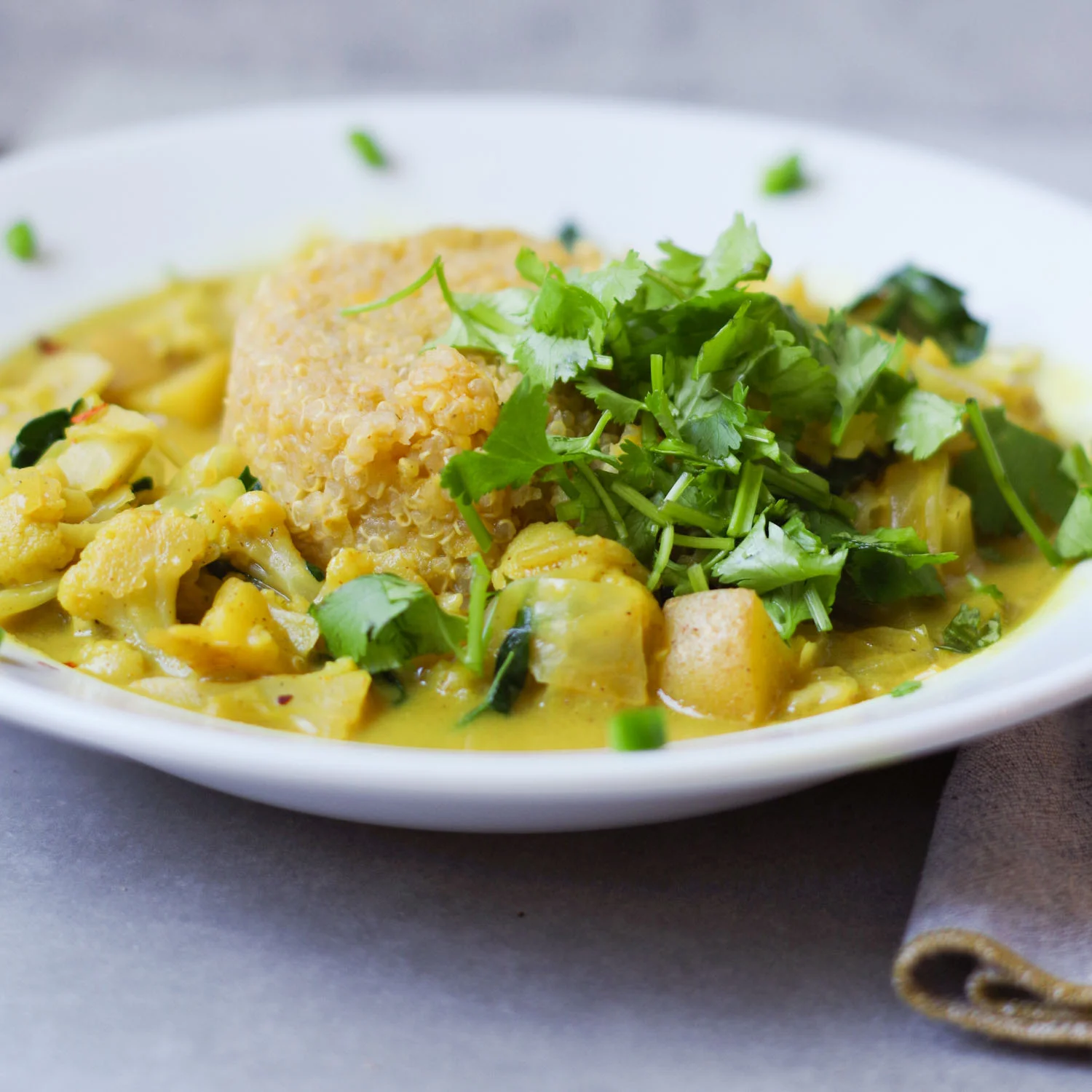 30-Minute Vegetable Curry with Quinoa and Red Lentils • Beautiful