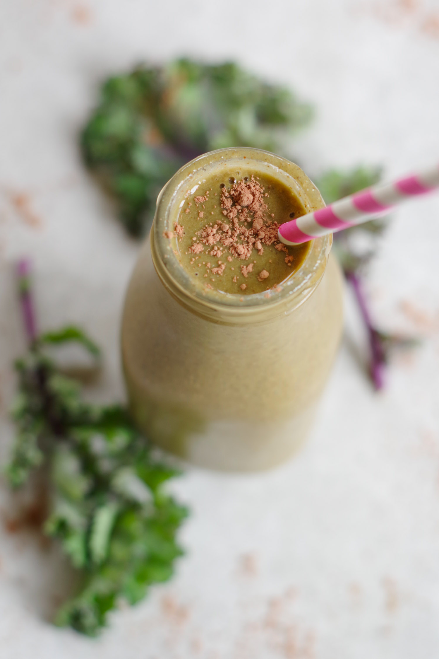 Quick &amp; Easy Chocolate Almond Kale Smoothie, by Beautiful Ingredient