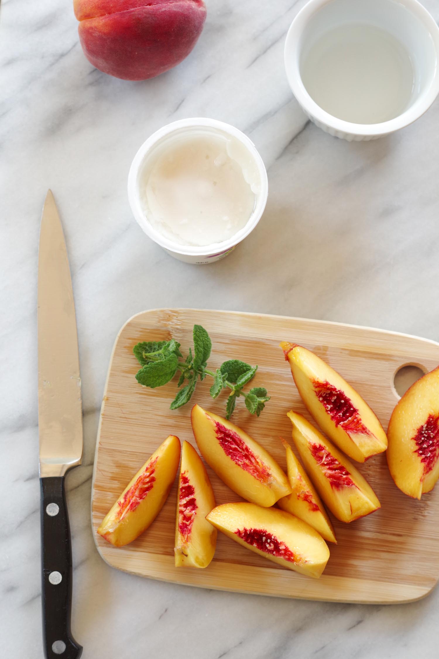 Coconut Peach Popsicle Ingredients, from the cookbook, Frugal Vegan. Photo by Beautiful Ingredient.