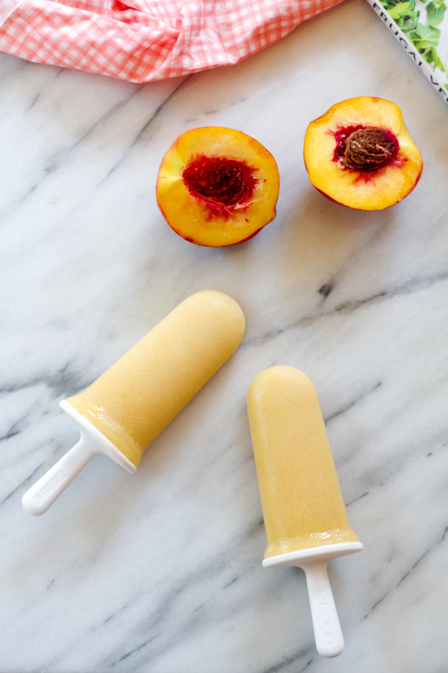 Coconut Peach Popsicles from Frugal Vegan; Photo by Beautiful Ingredient