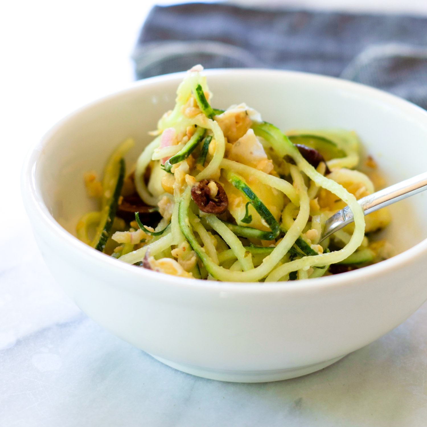 Nicoise-Inspired Salad with Spiralized Cucumber Noodles, by Beautiful Ingredient