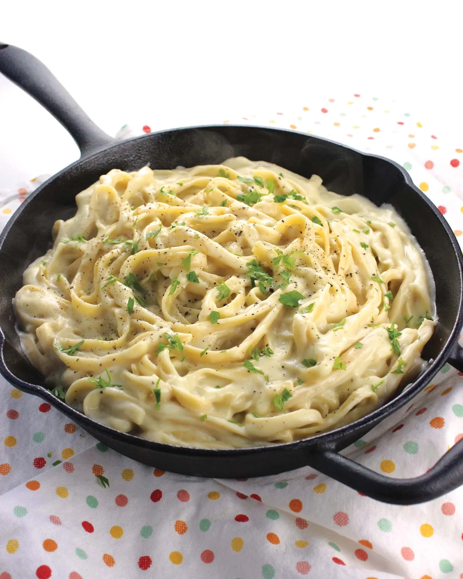 Lighter Cauliflower Fettuccini Alfredo from the FussFree Vegan