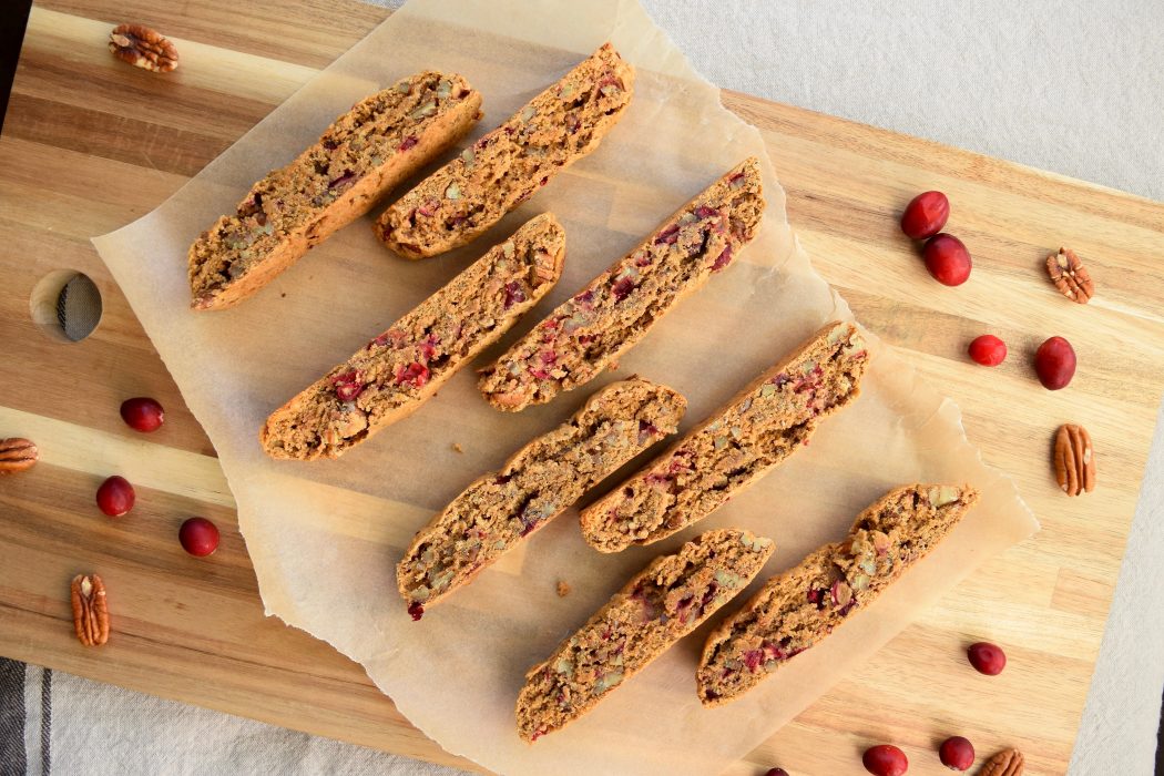 Vegan Cranberry Pecan Biscotti by Nicole of Earth Powered Family