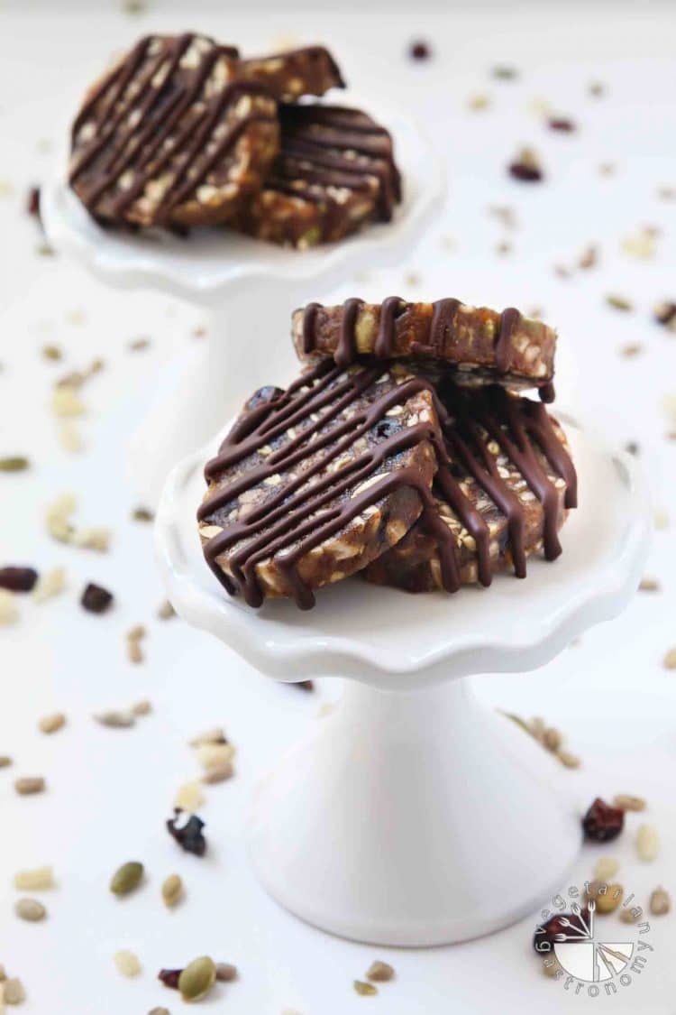 Vegan &amp; Gluten-Free No-Bake Chewy Chocolate Date Cookies by Anjali of Vegetarian Gastronomy