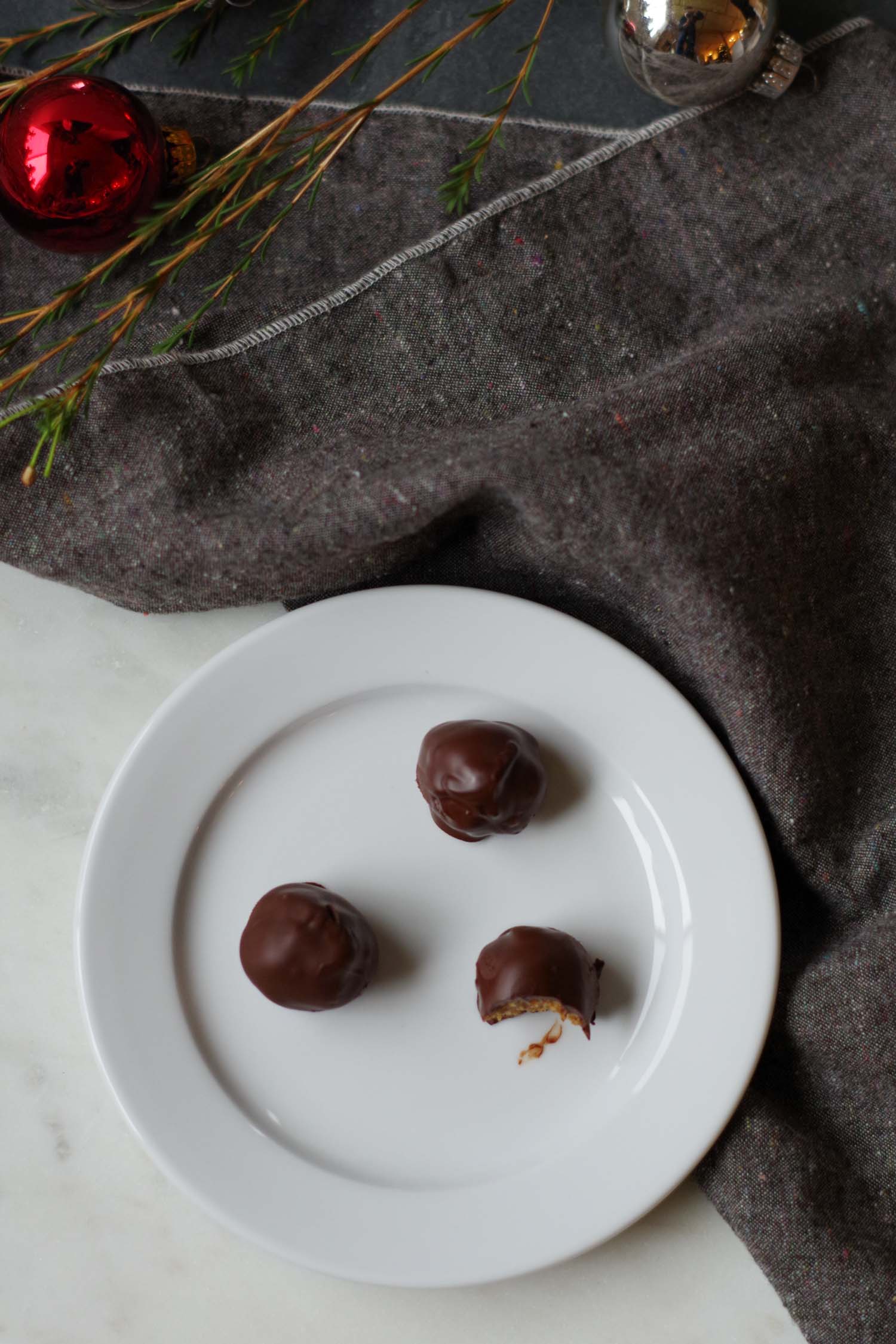 Vegan &amp; Gluten-Free Chocolate-Covered Peanut Butter Balls by Kari of Beautiful Ingredient