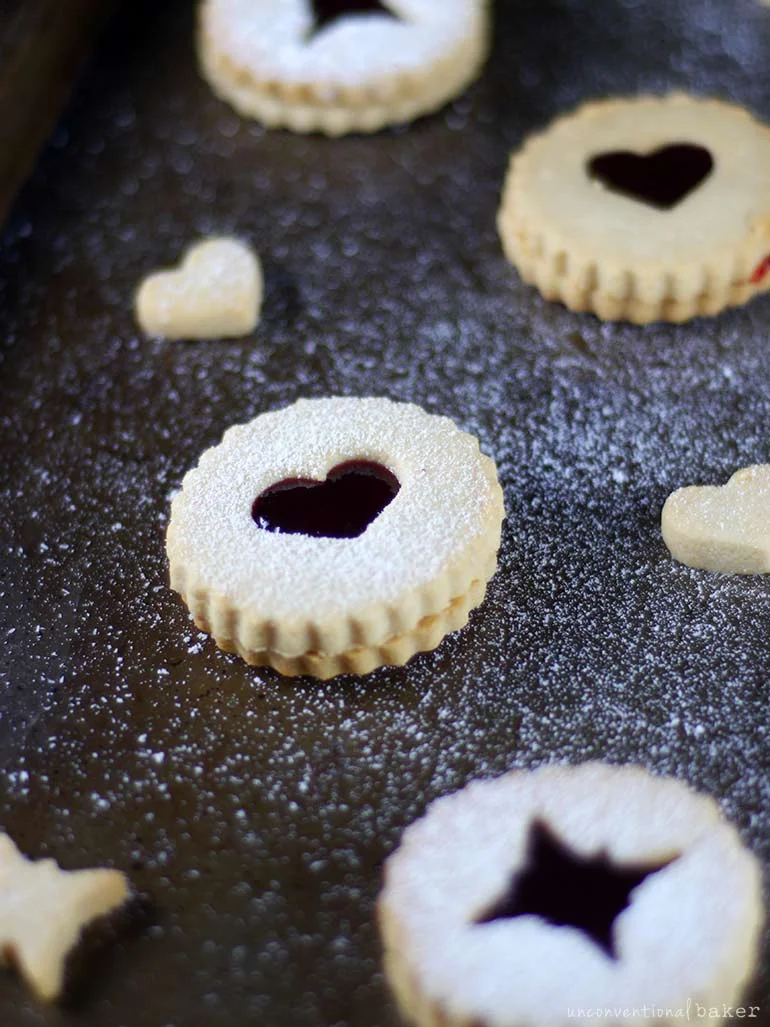 Vegan &amp; Gluten-Free Linzer Cookies by Audrey of Unconventional Baker