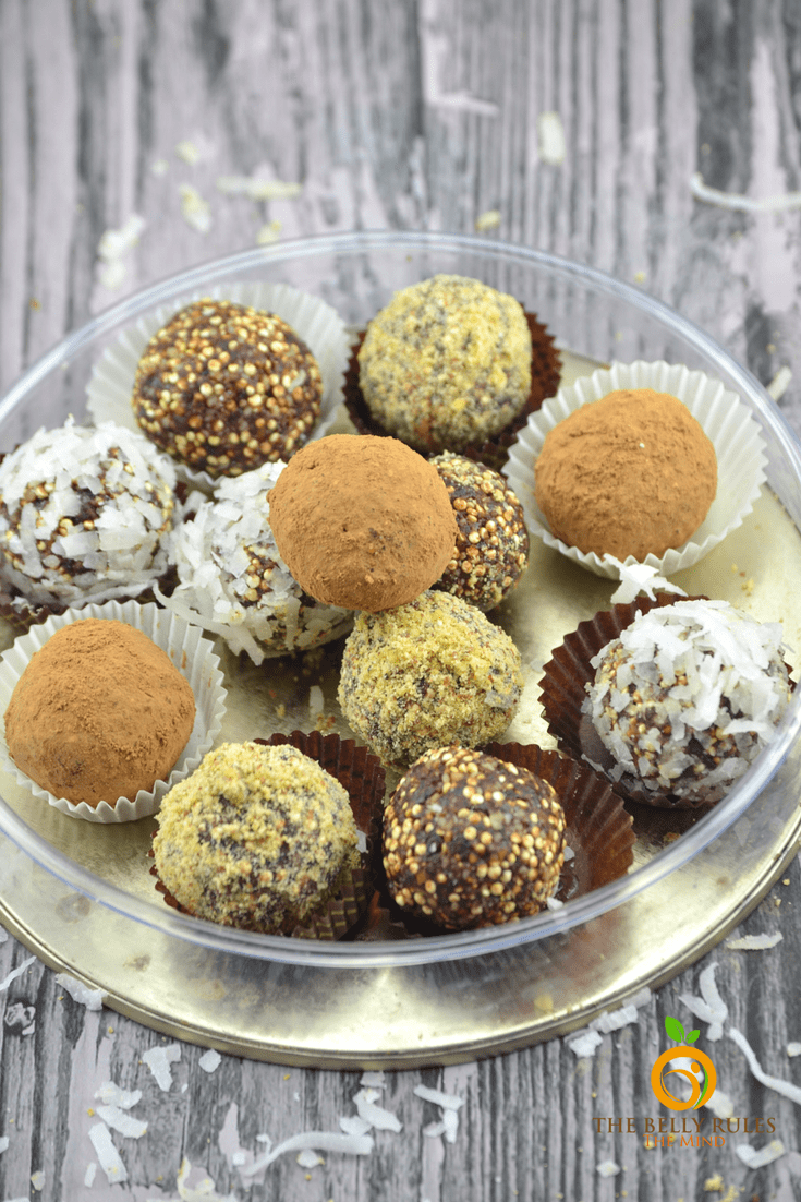 Chocolate Quinoa Fudge Balls, GF Vegan | The Belly Rules the Mind