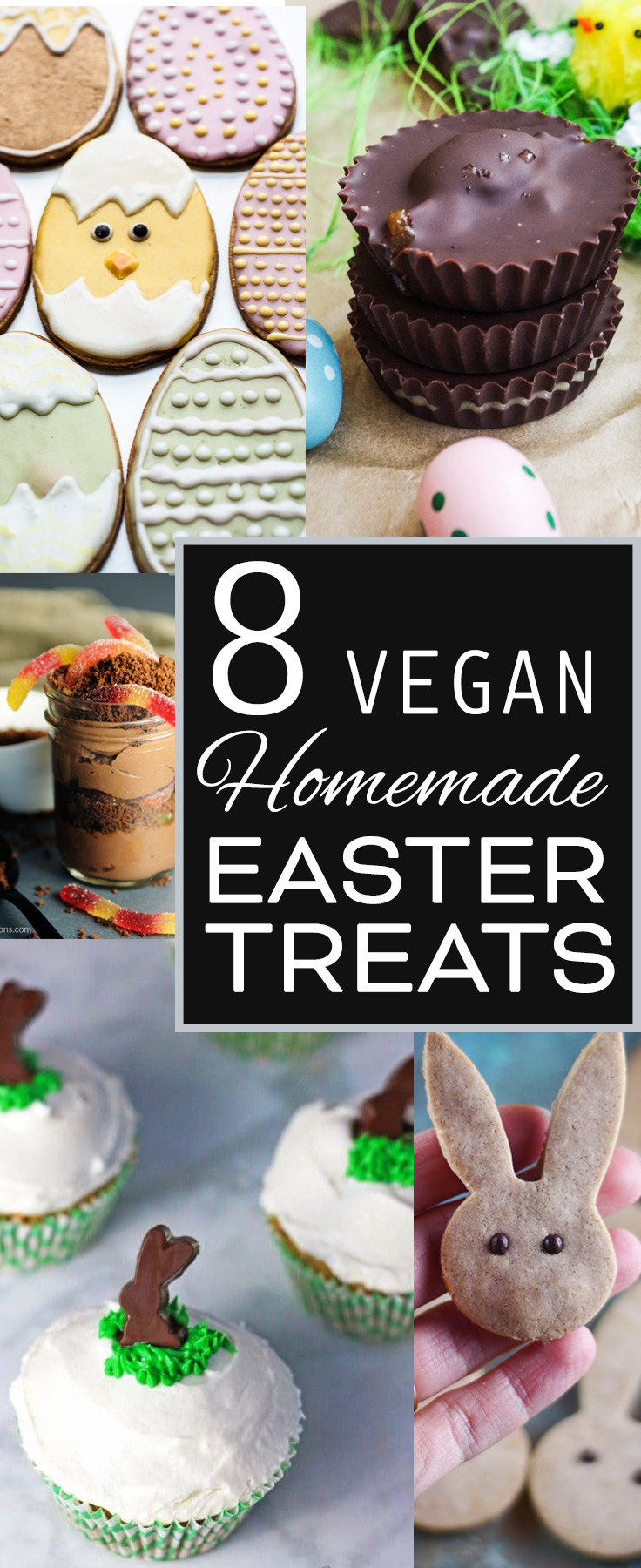 8 Vegan Treat Gifts for Easter & Other Spring Celebrations, Collected by Beautiful Ingredient. #eastertreats #easter #bunny #rabbit #easterdesserts #veganeaster #veganeasterrecipes #eastergifts #eastervegan #veganeastergifts #homemadeveganeaster