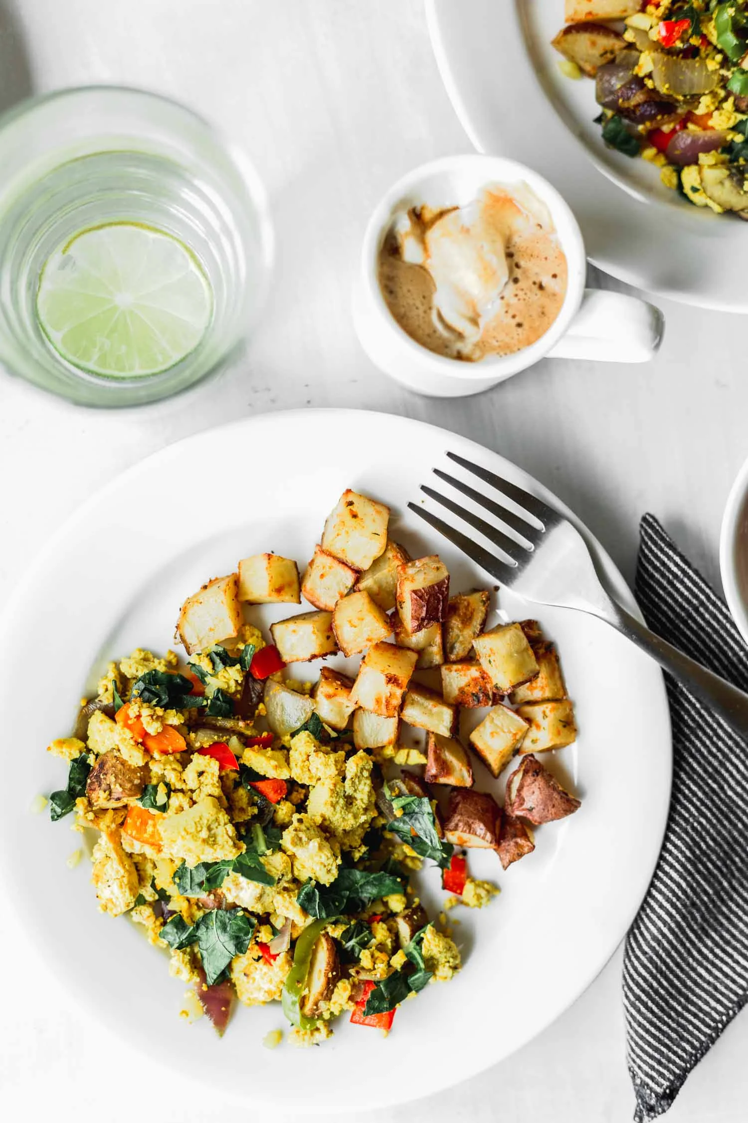 Veggie-Packed Scrambled Tofu recipe &amp; photo by Beautiful Ingredient. vegan | gluten-free | oil-free | easy | veggie-packed | 30 minutes or less | breakfast