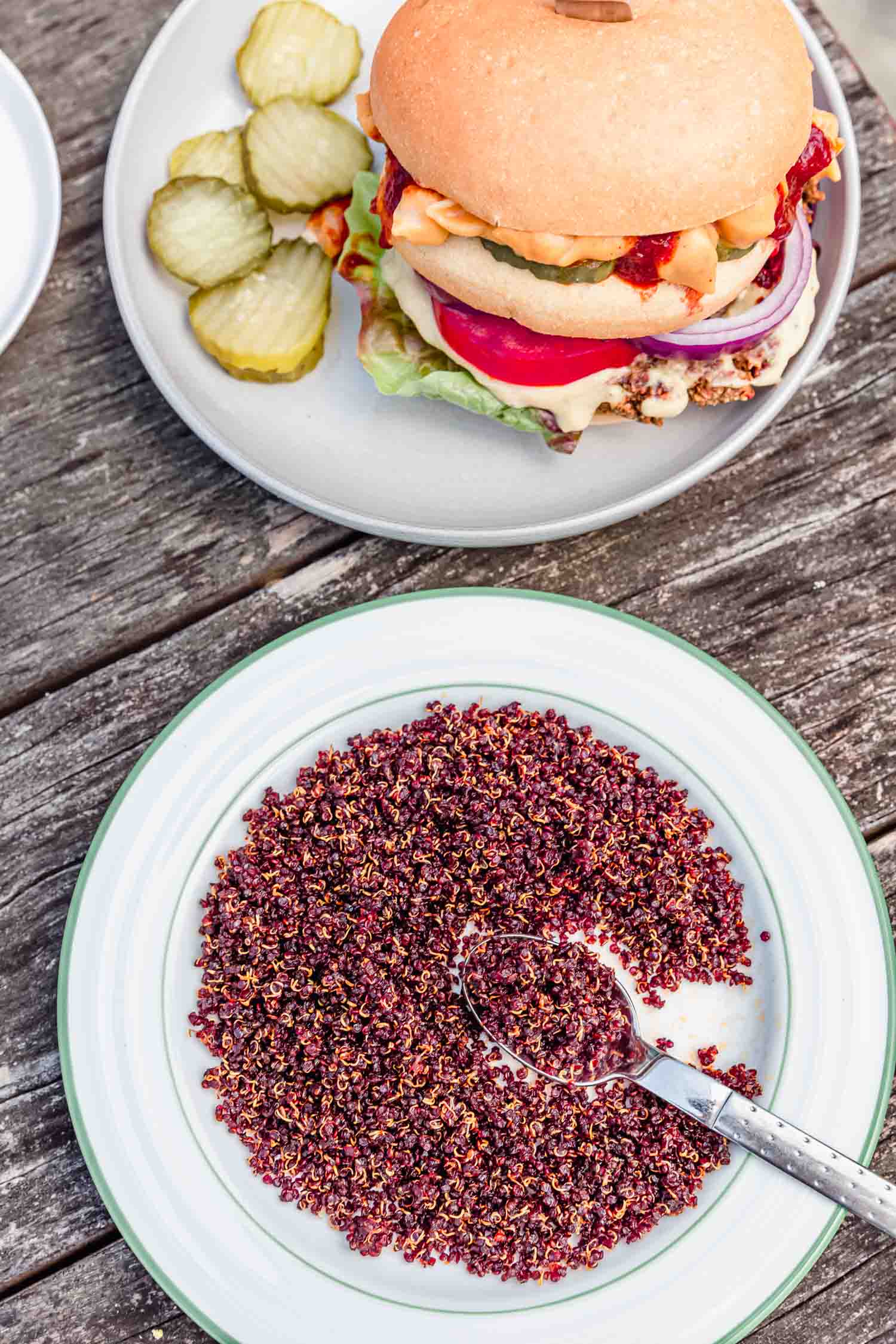 Quinoa Bacon Bits from  Epic Vegan  by Dustin Harder. #veganrecipe #veganbacon #quinoa #veganbaconbits #epicvegan