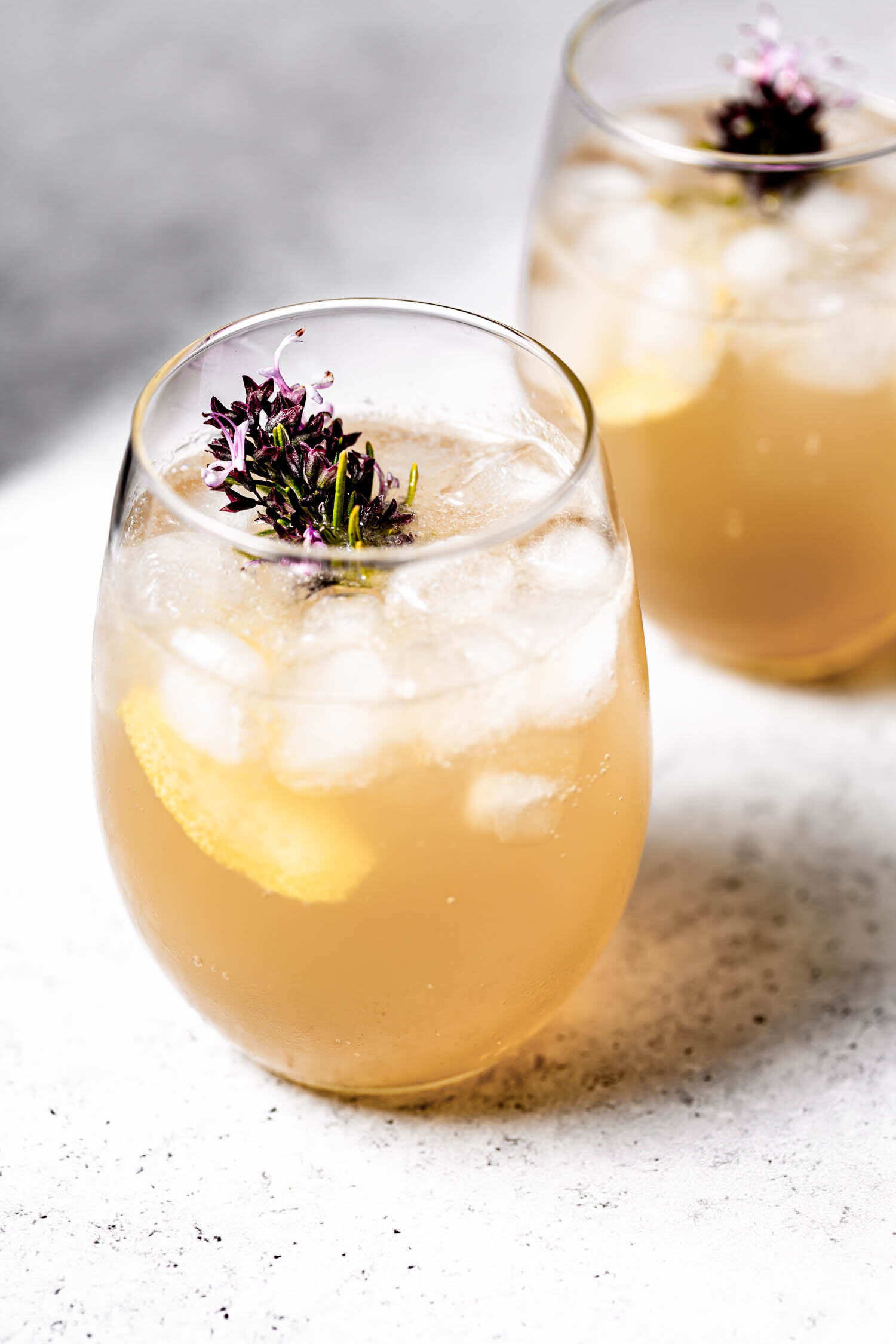 Rosemary Gin Fizz Cocktails
