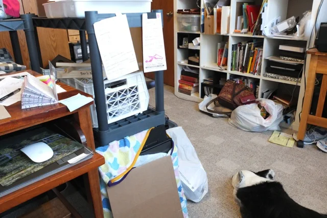 photo of disorganized office