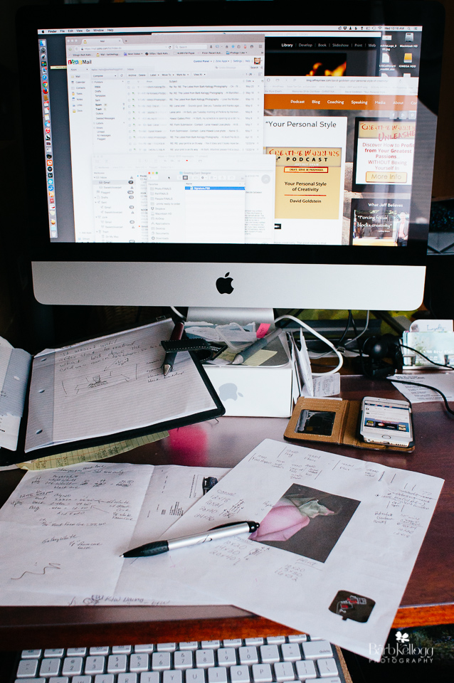 Multitasking hell. (Not typical of how I usually work. But some days....