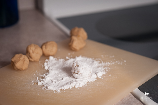 Using whole wheat flour. The batter was definitely whiter with white flour.