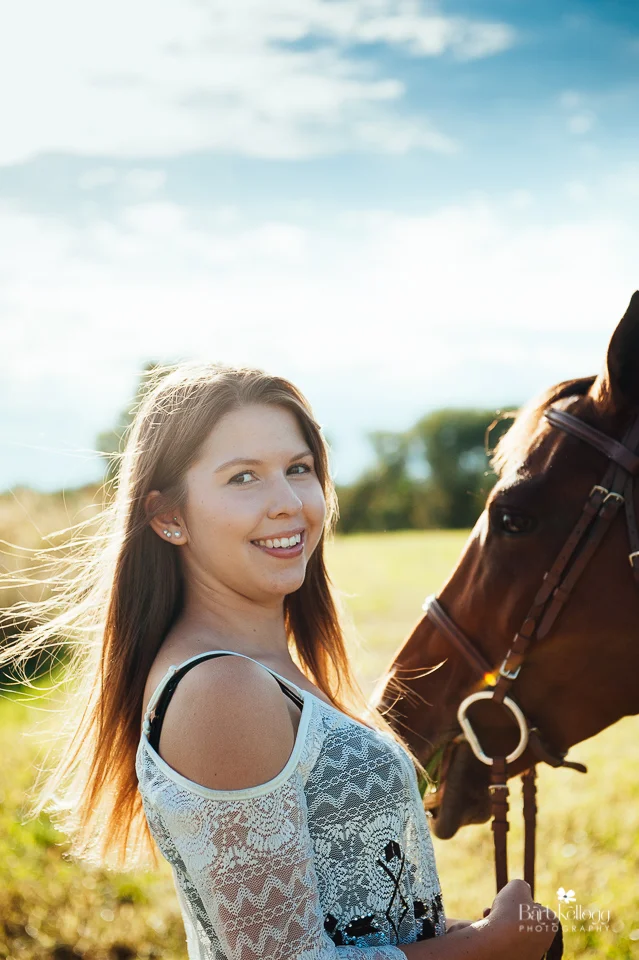 Riley's senior session with her horse Willabay