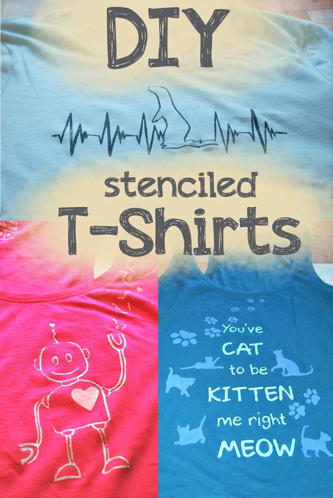 DIY Stenciled TShirts — Whimsy Scribble