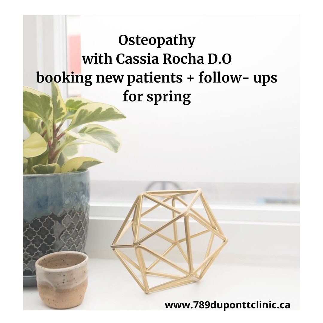 Cassia Rocha is now accepting new patients for spring 🌈

Osteopathic treatments can treat all conditions, from aches and pains to internal organs and emotional issues such as anxiety and depression.

As a result, all kinds of patients from newborns 