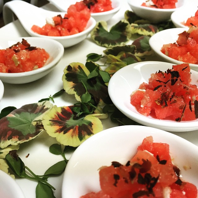 Watermelon and Fennel Salad with Feta Cheese and Crisp Prosciutto!