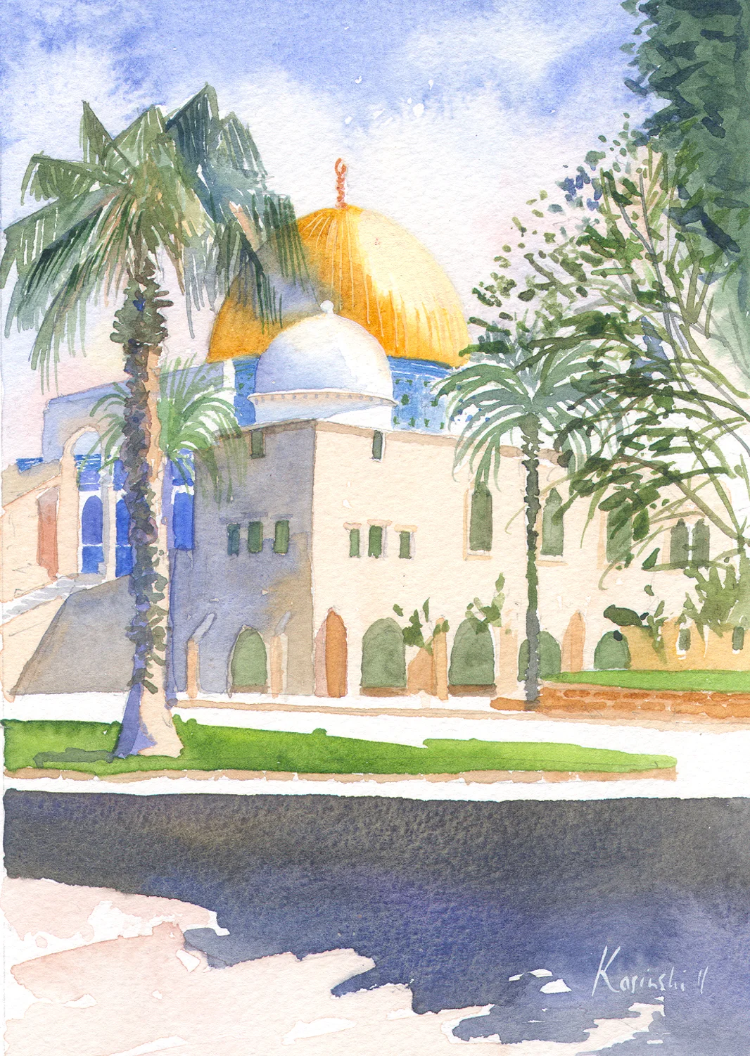 Domes on Temple Mount, Jerusalem
