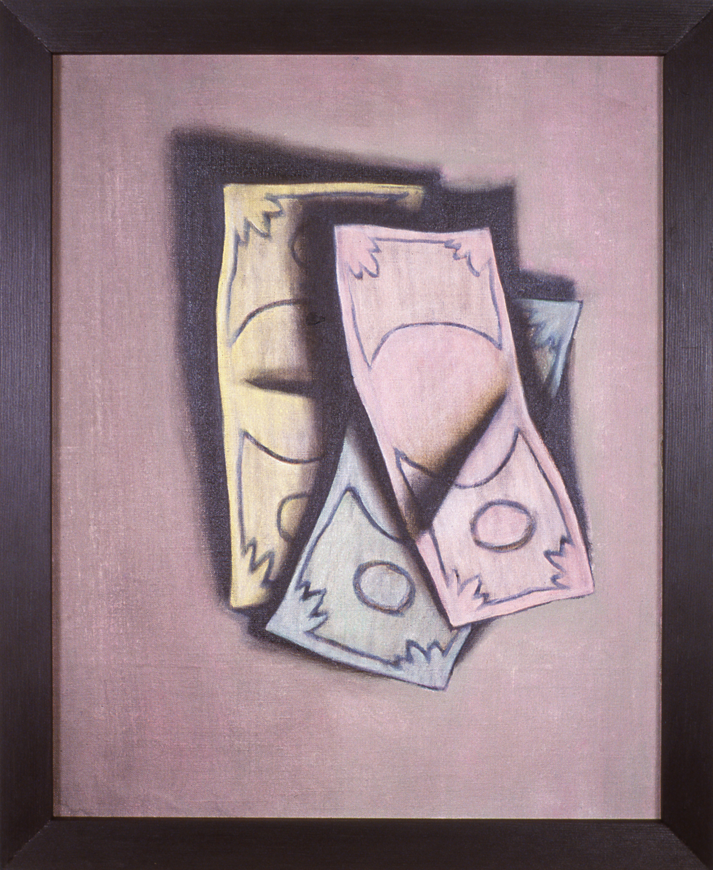    Money,   1987 India ink, pigment, acrylic polymer, and gesso on linen-mounted panel 