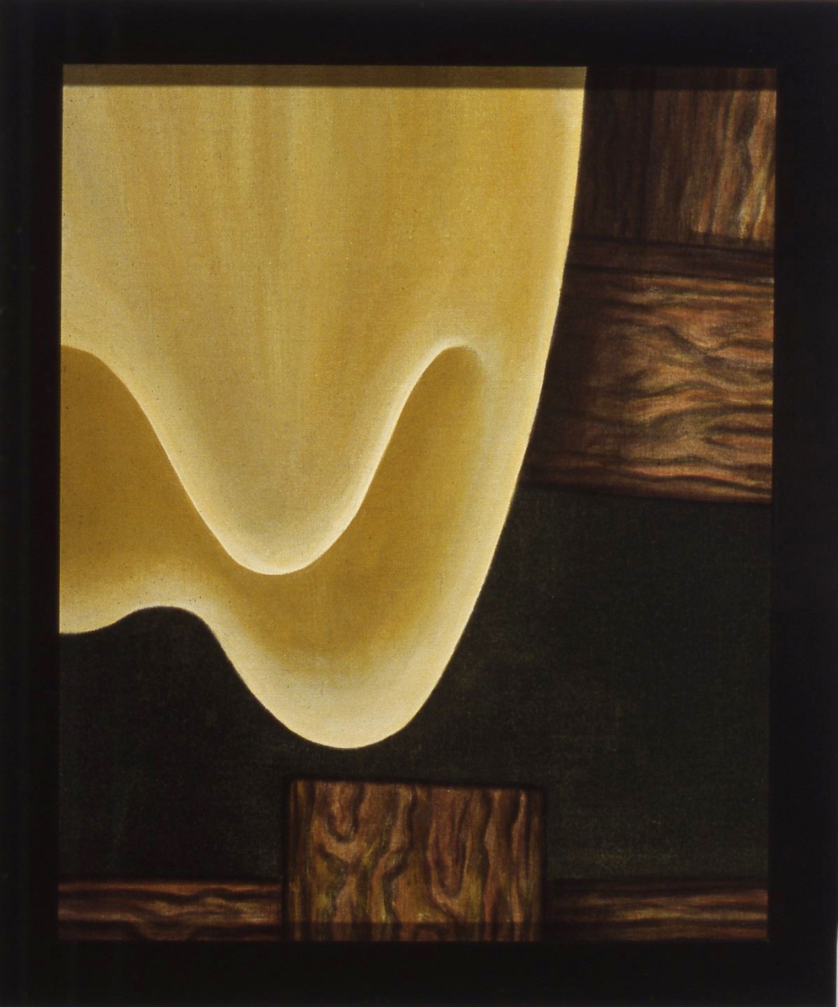    The Tooth,  &nbsp;1989 Pigment, acrylic polymer, ground gold leaf, and gesso on linen-mounted panel 