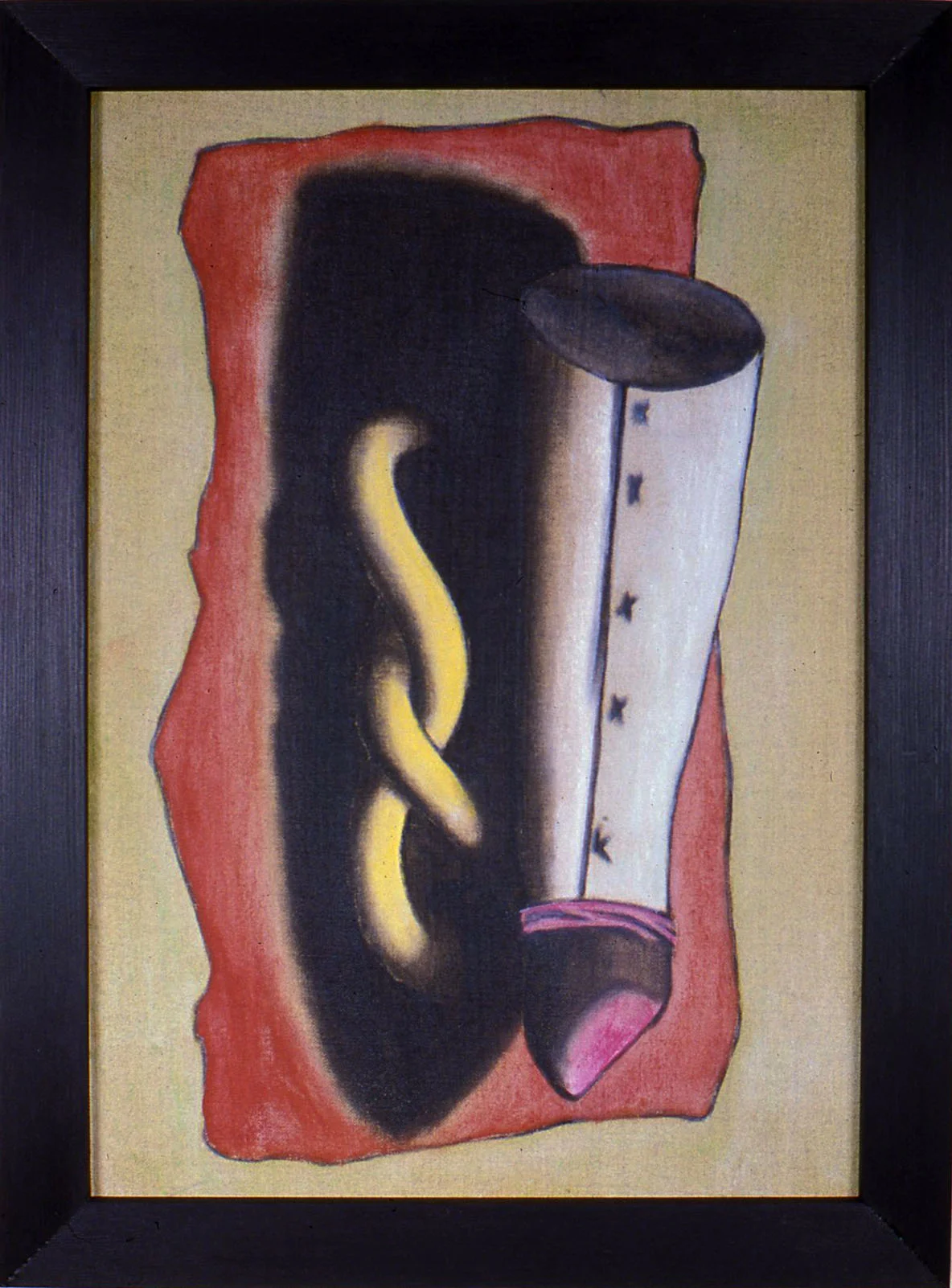 Alarm, 1987 Pigment, acrylic polymer, and gesso on linen-mounted panel