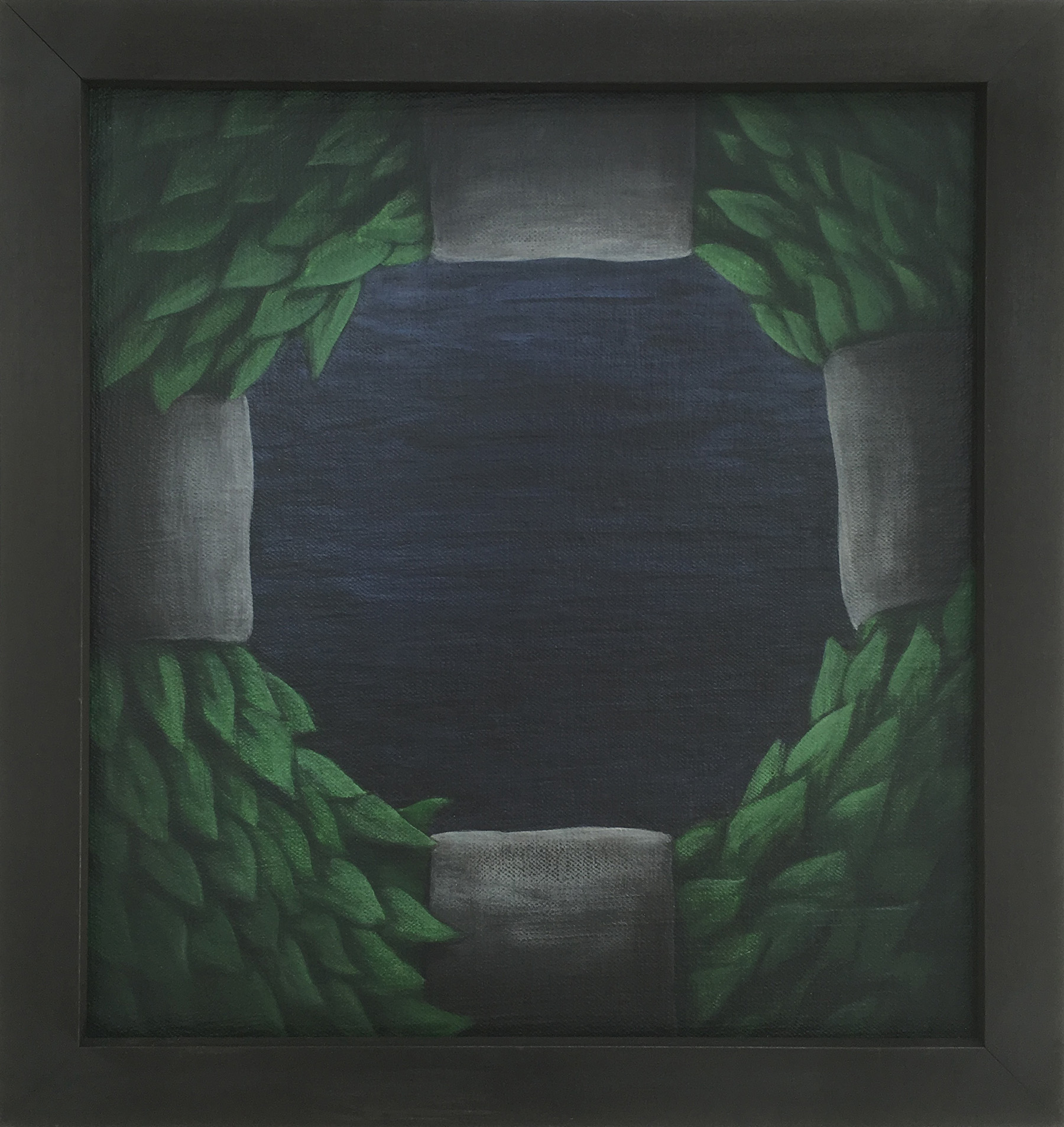    Wreath,  &nbsp;1990 Pigment, acrylic polymer, and gesso on linen-mounted panel 