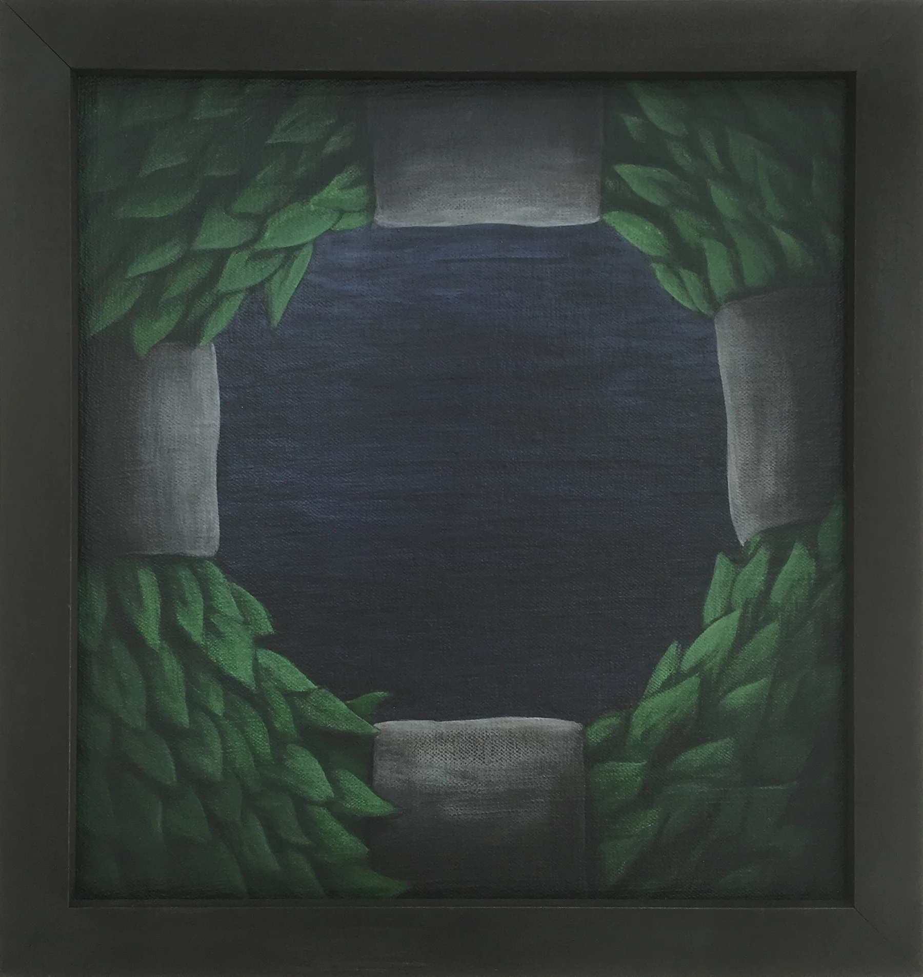 Wreath, 1990 Pigment, acrylic polymer, and gesso on linen-mounted panel