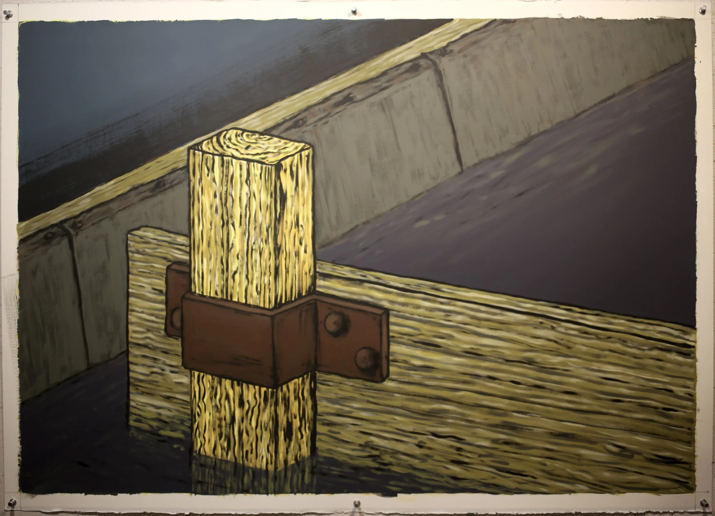    Gate,   2025 pure pigments and gesso on paper 33.5” x 44.75” 