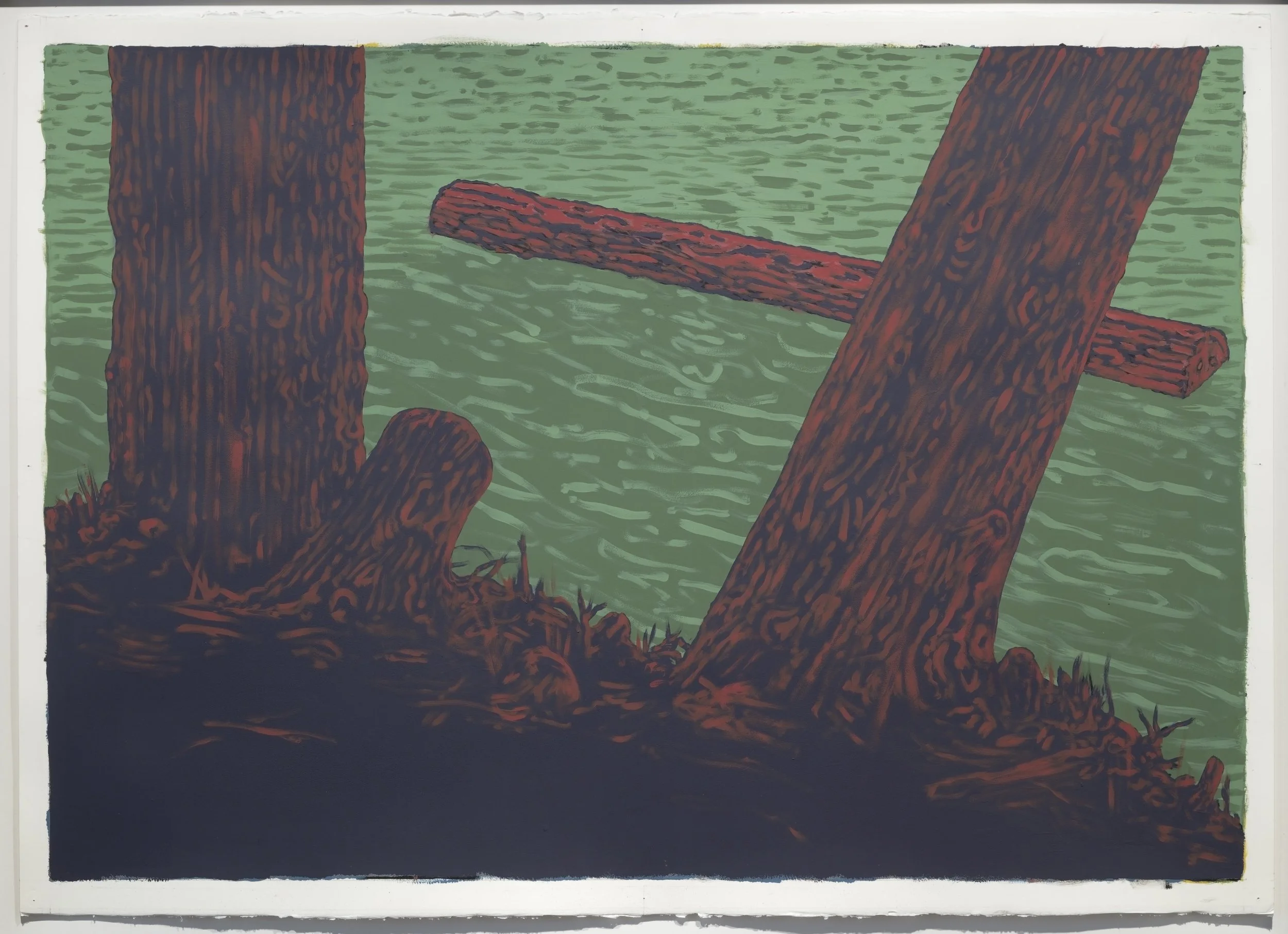    Drift   2025 pure pigments and gesso on paper 41.5” x 29.5’ 