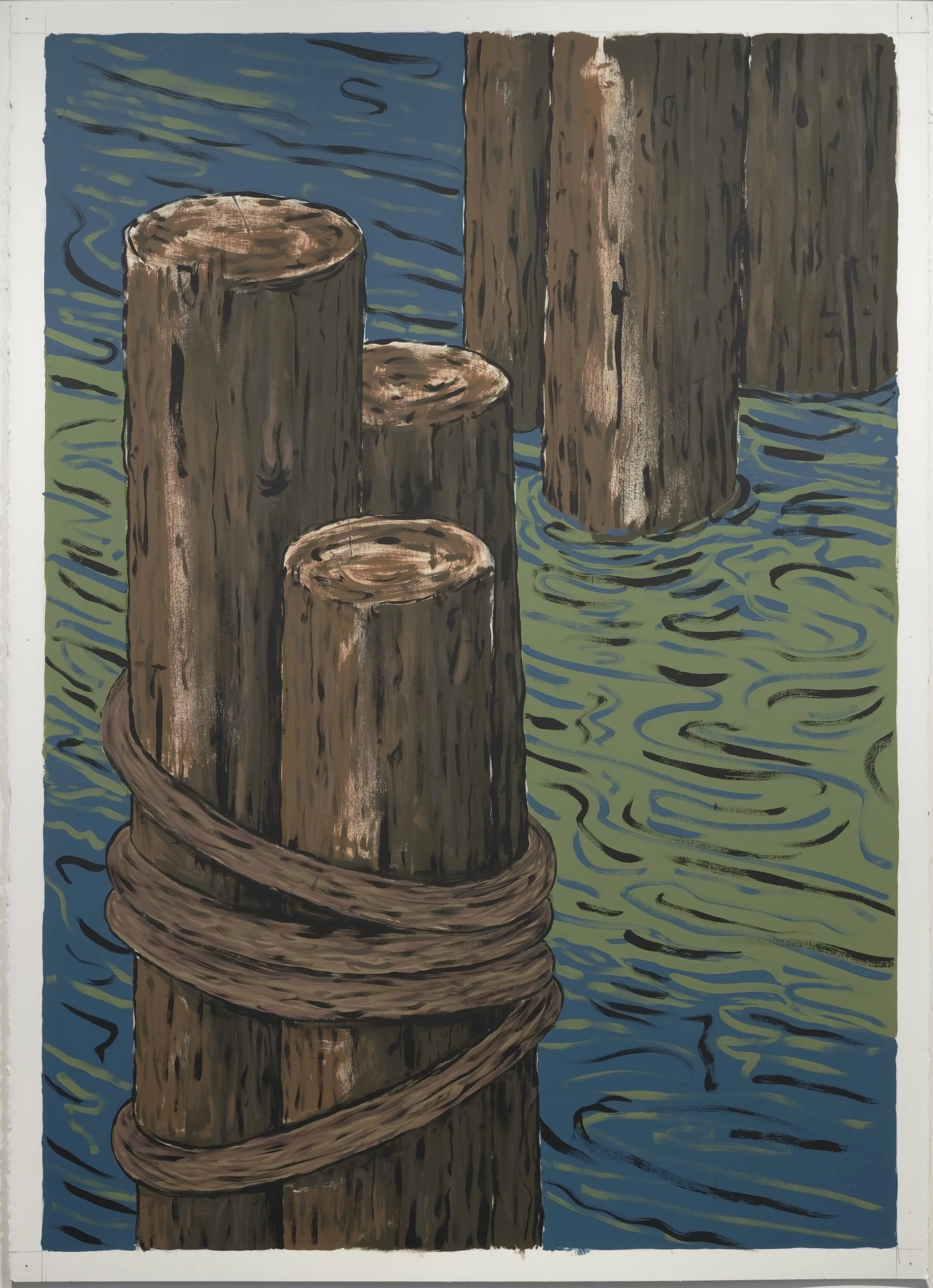    Harbor   2025 pure pigments and gesso on paper 29.5” x 41.5 