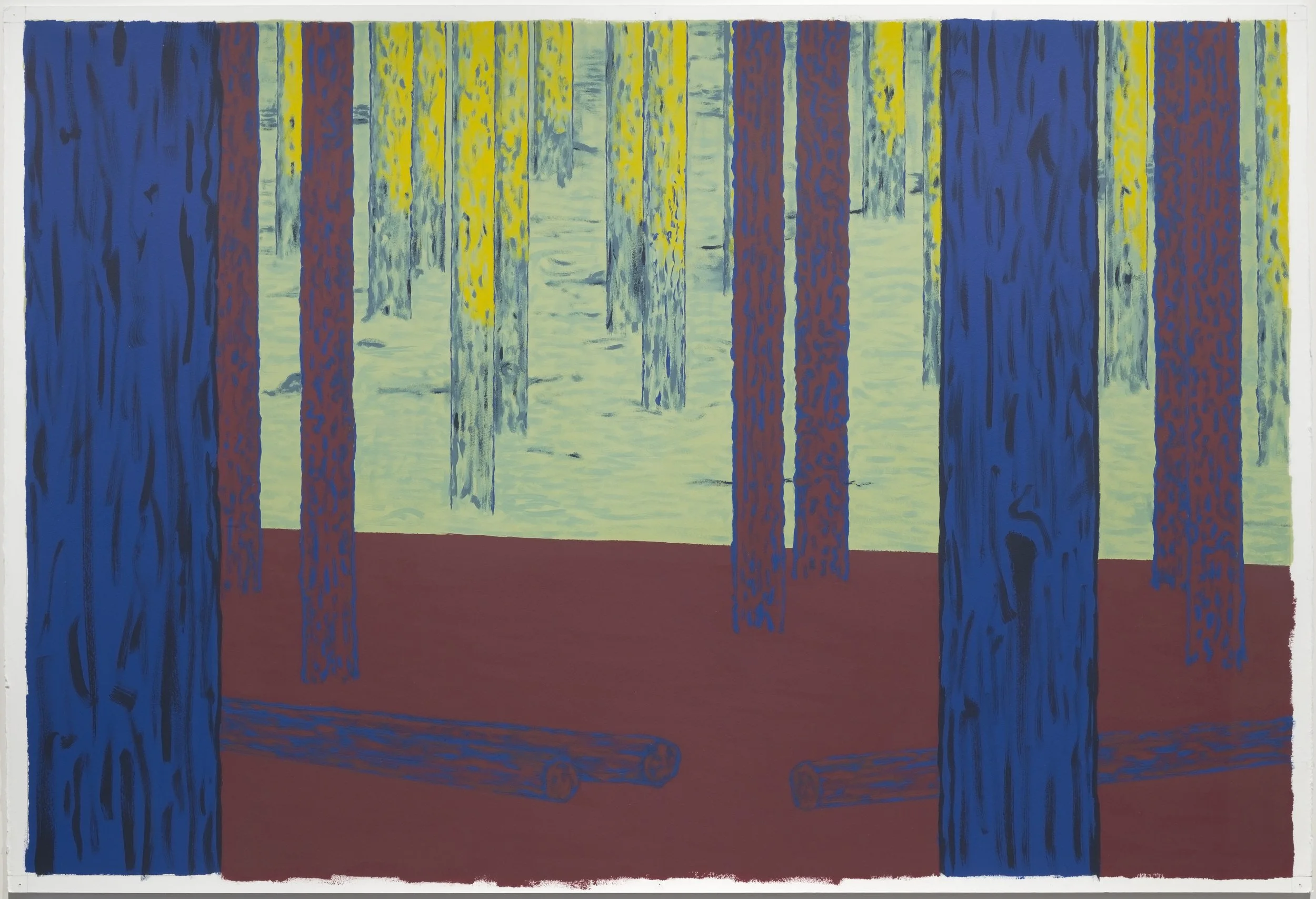    New Road   2025 pure pigments and gesso on paper 33.5” x 44.75” 