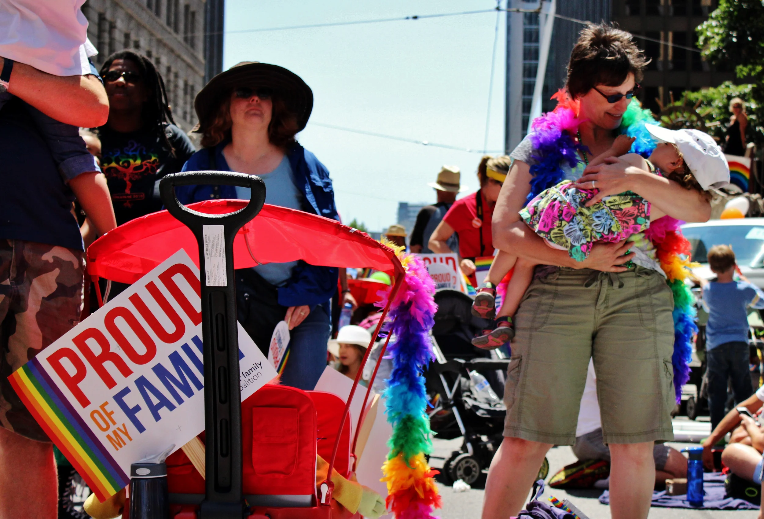 A family celebrates the 43rd Pride Parade on Sunday, June 30, 2013 in San Francisco.