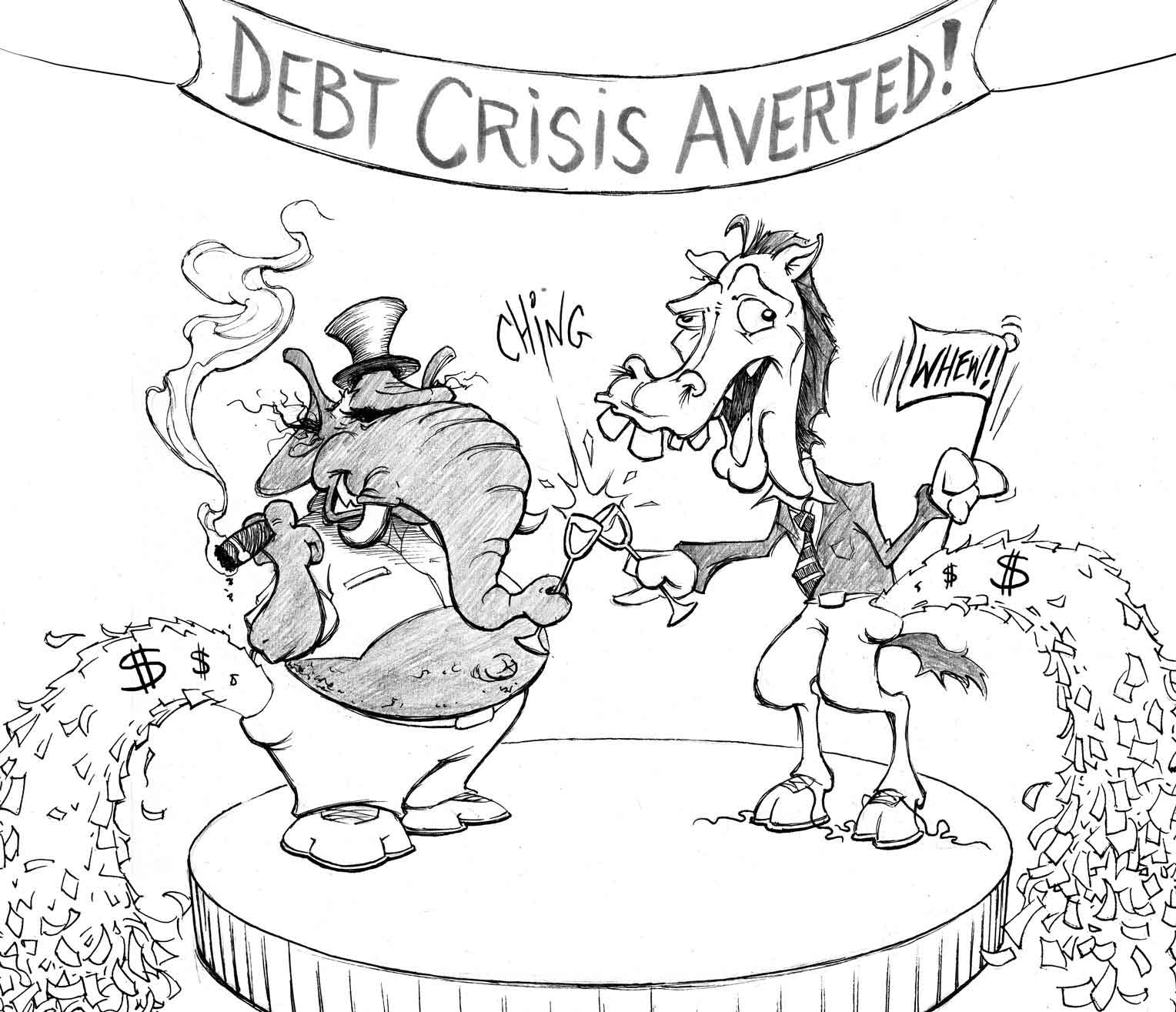 Debt Crisis Averted! (detail) - Kipp T. Jarden