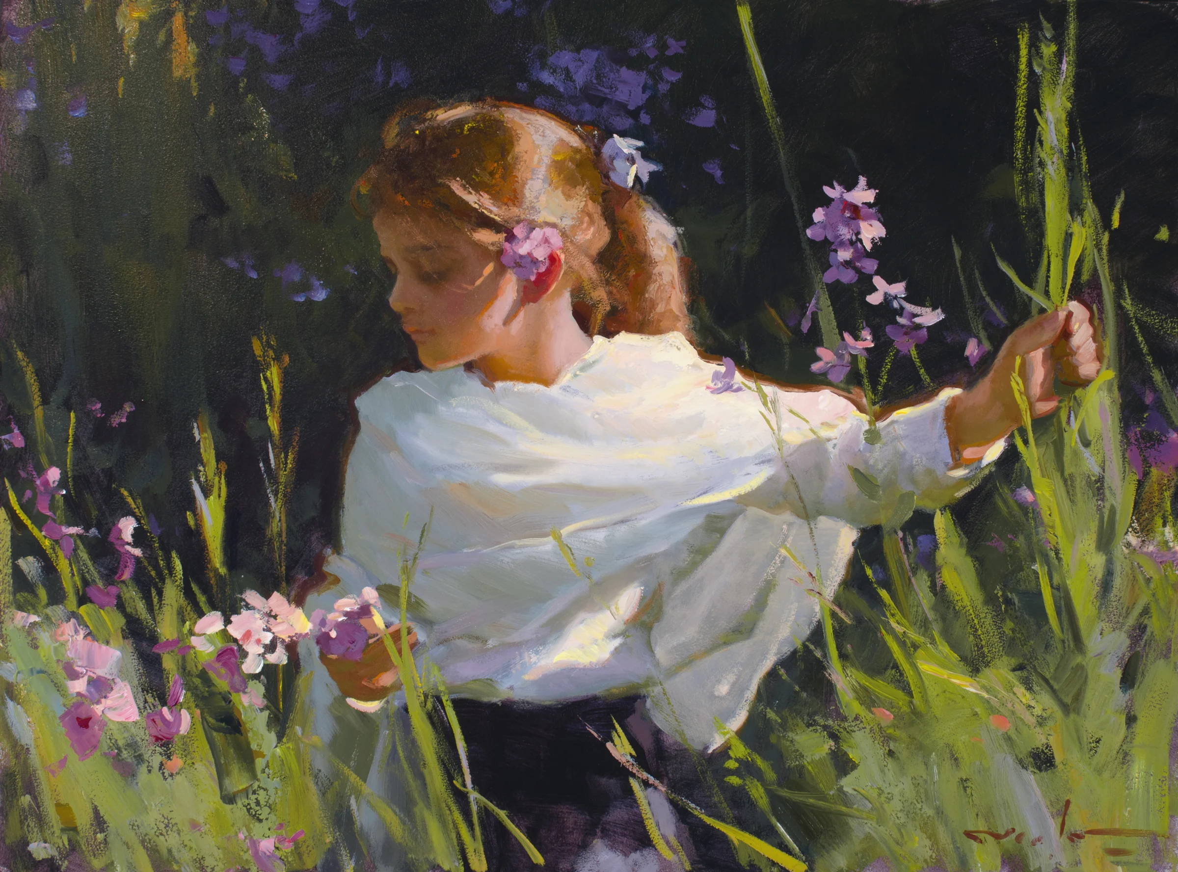 Spring Wild Flowers , 18x24", oil on board Sold Available at Authentique Gallery