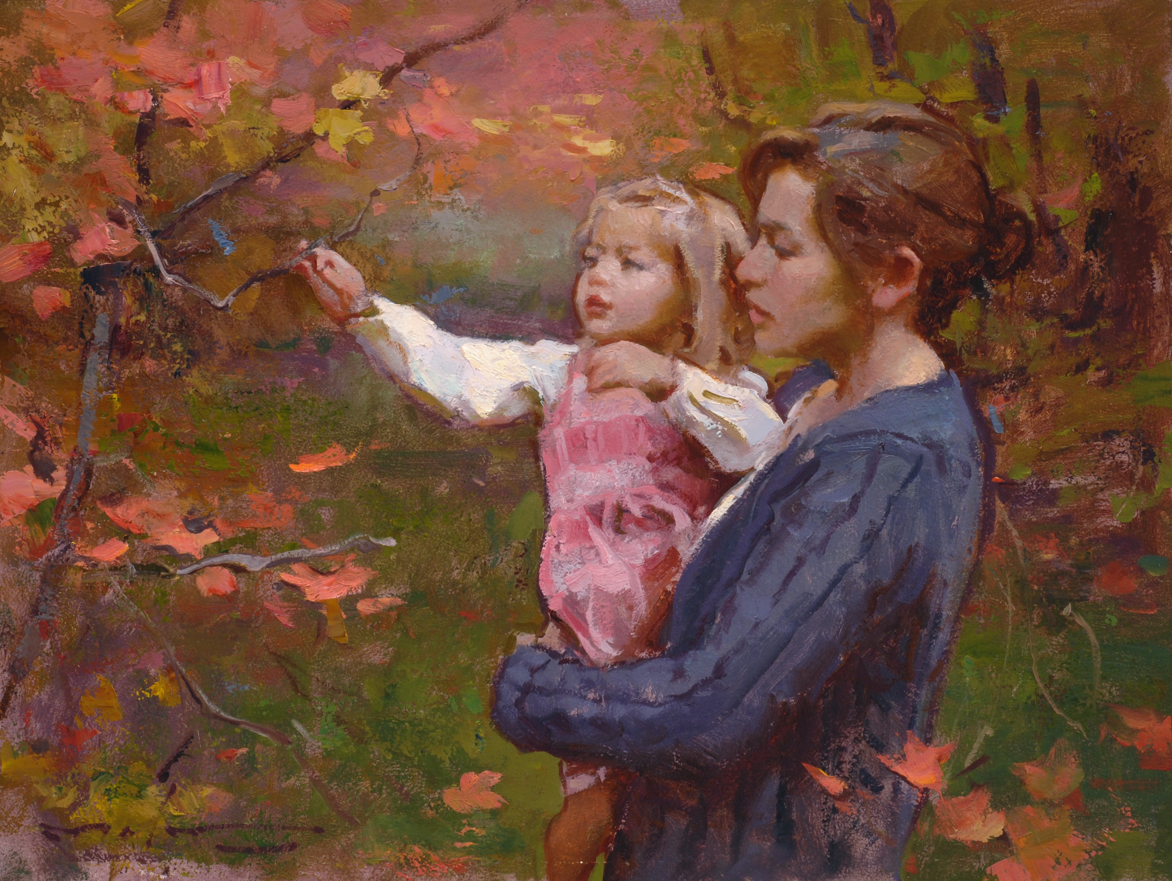 Mother's Arm's , 12x16", oil on board Available at Whistlepik Gallery